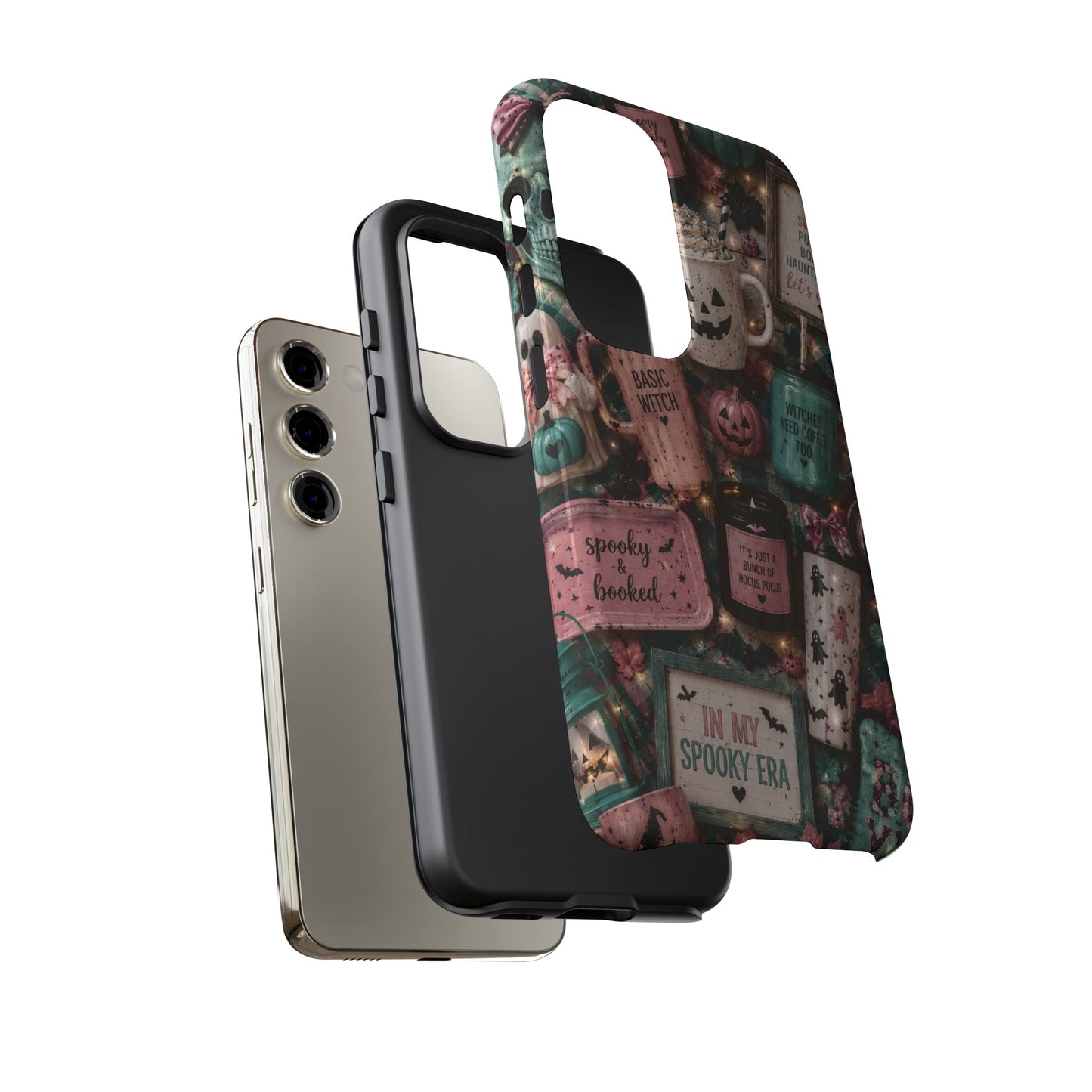 Sunflower Porch Co Spooky Mugs & Pumpkins Tough Cases | Halloween Collage Phone Case