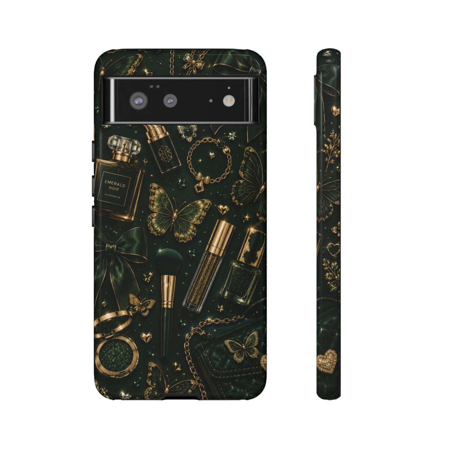 Sunflower Porch Co Vintage Gold Makeup Pattern Phone Case | Tough Case