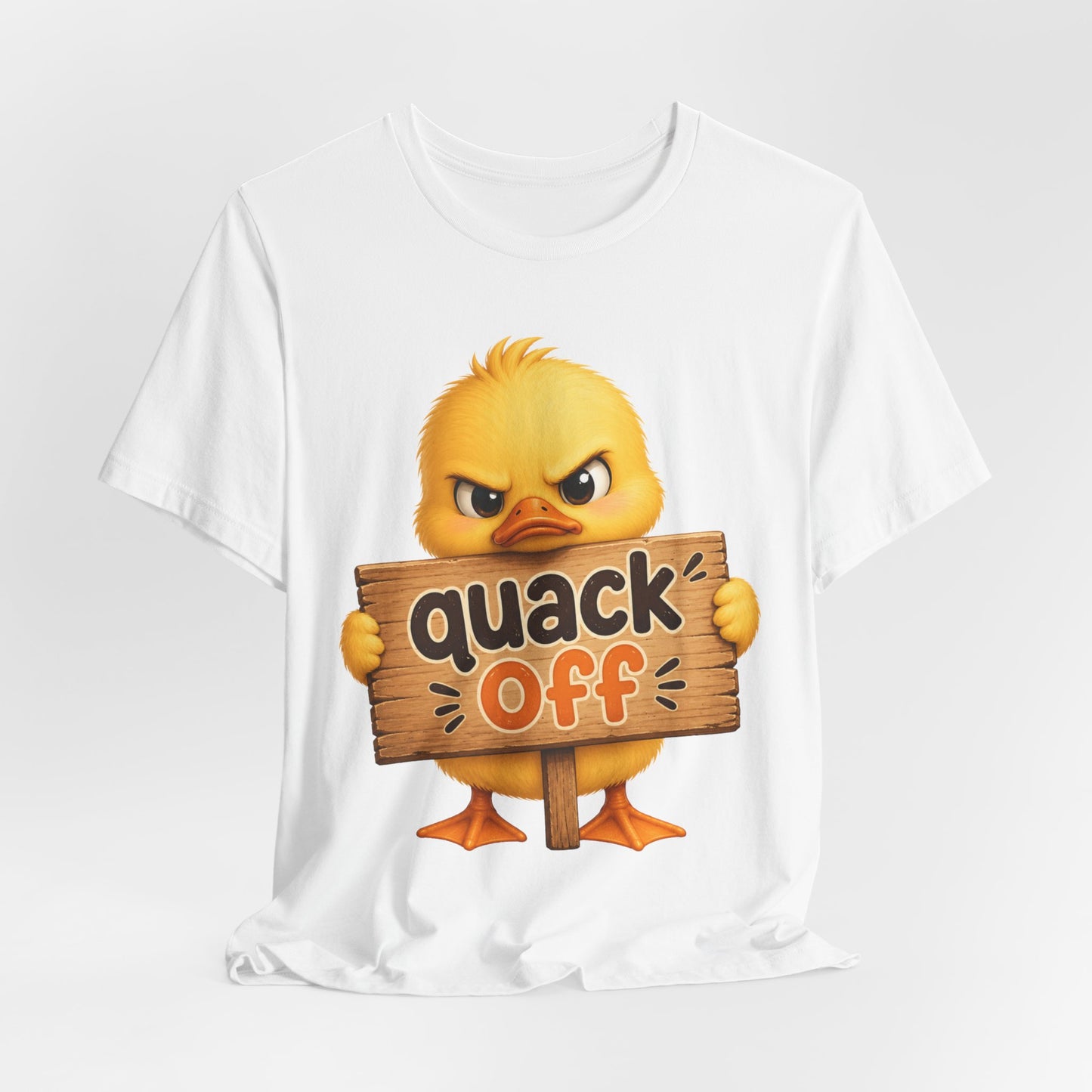 Sunflower Porch Co — Cute Angry Chick 'Quack Off' Graphic Tee