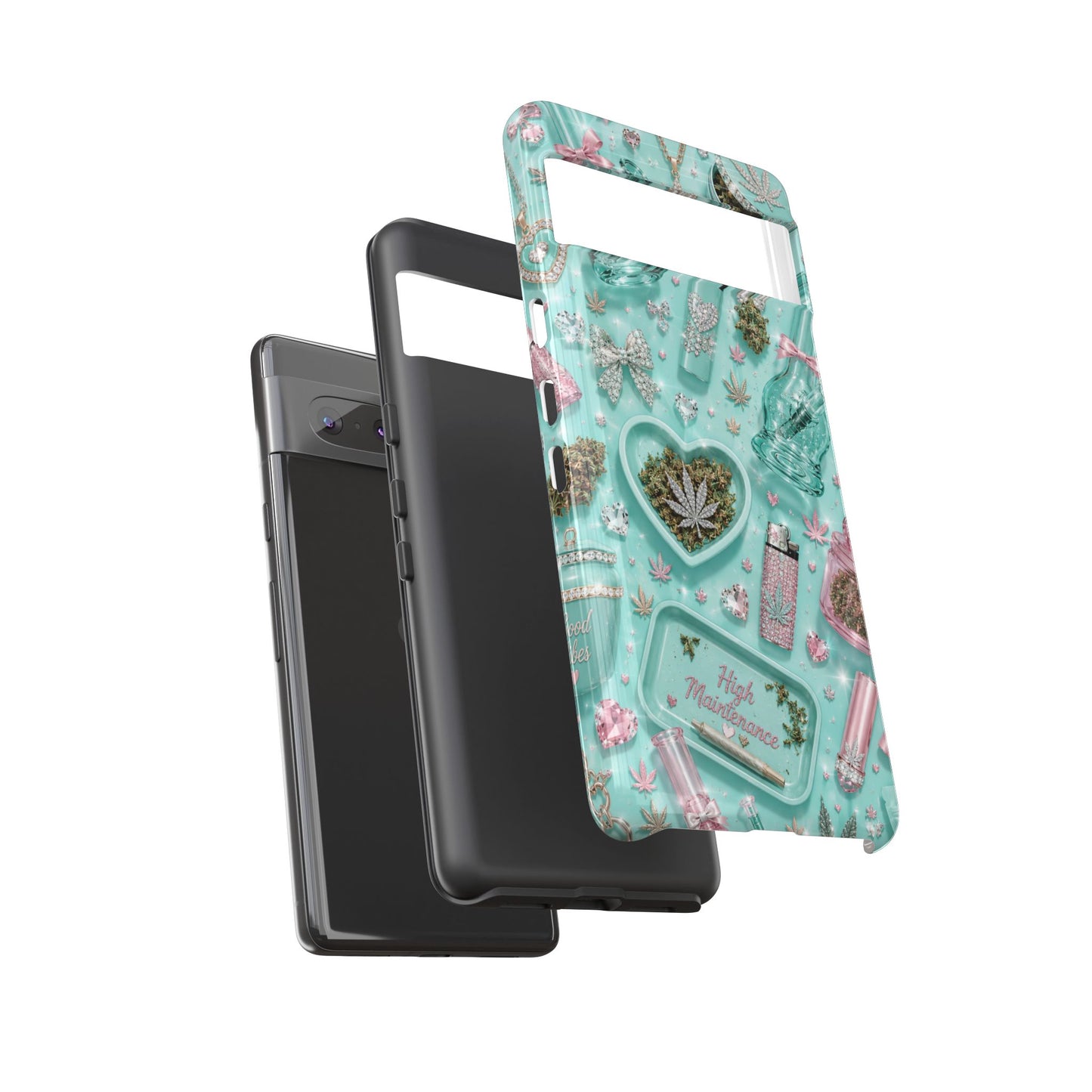 Sunflower Porch Co Mint Cannabis Pattern Phone Case | Tough Case