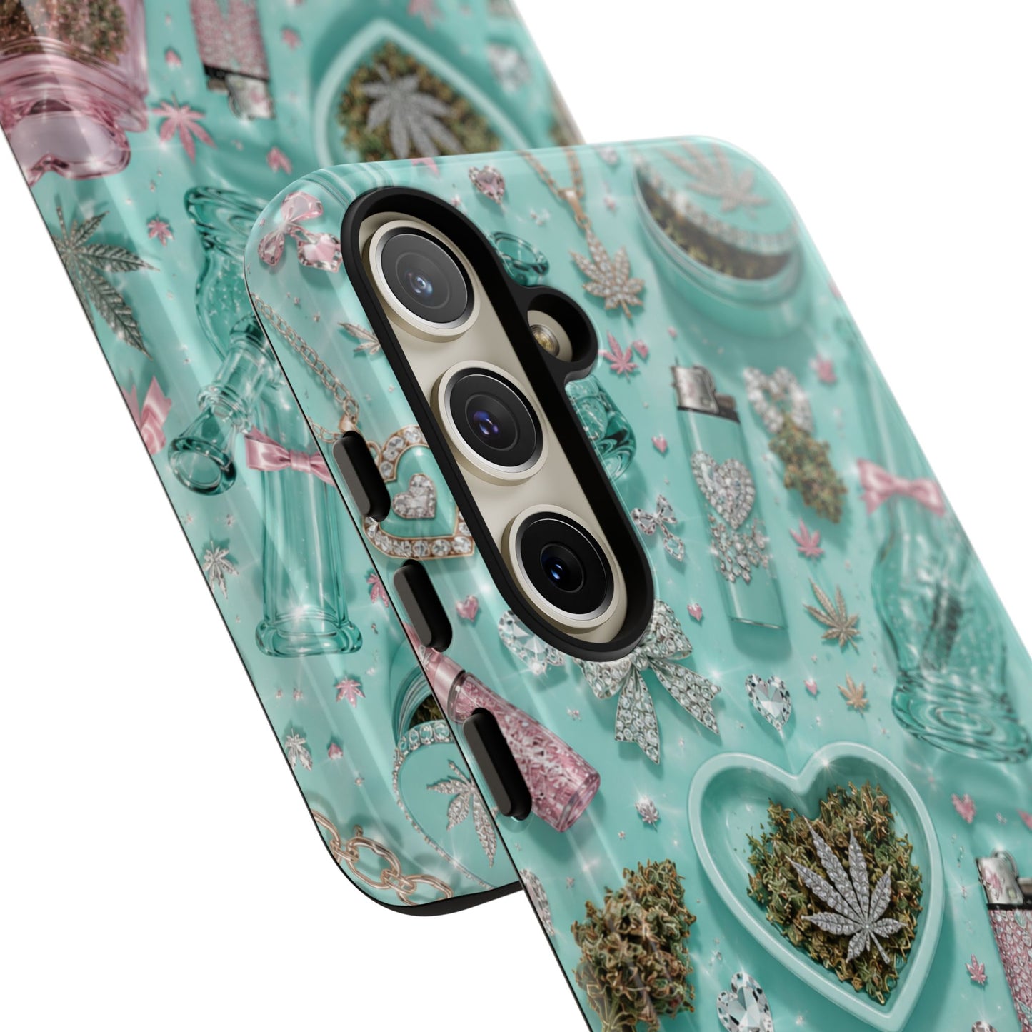 Sunflower Porch Co Mint Cannabis Pattern Phone Case | Tough Case