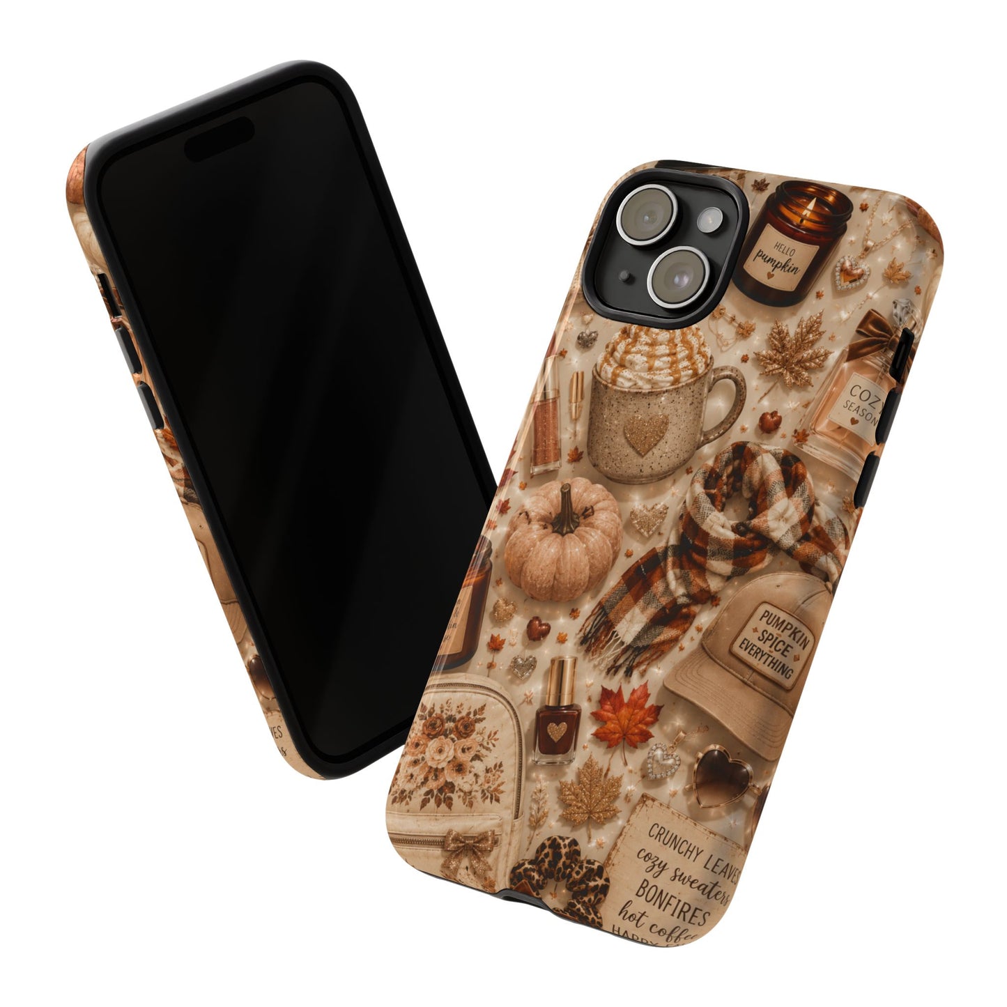 Sunflower Porch Co Cozy Autumn Mug and Pumpkin Pattern Phone Case | Fall Aesthetic