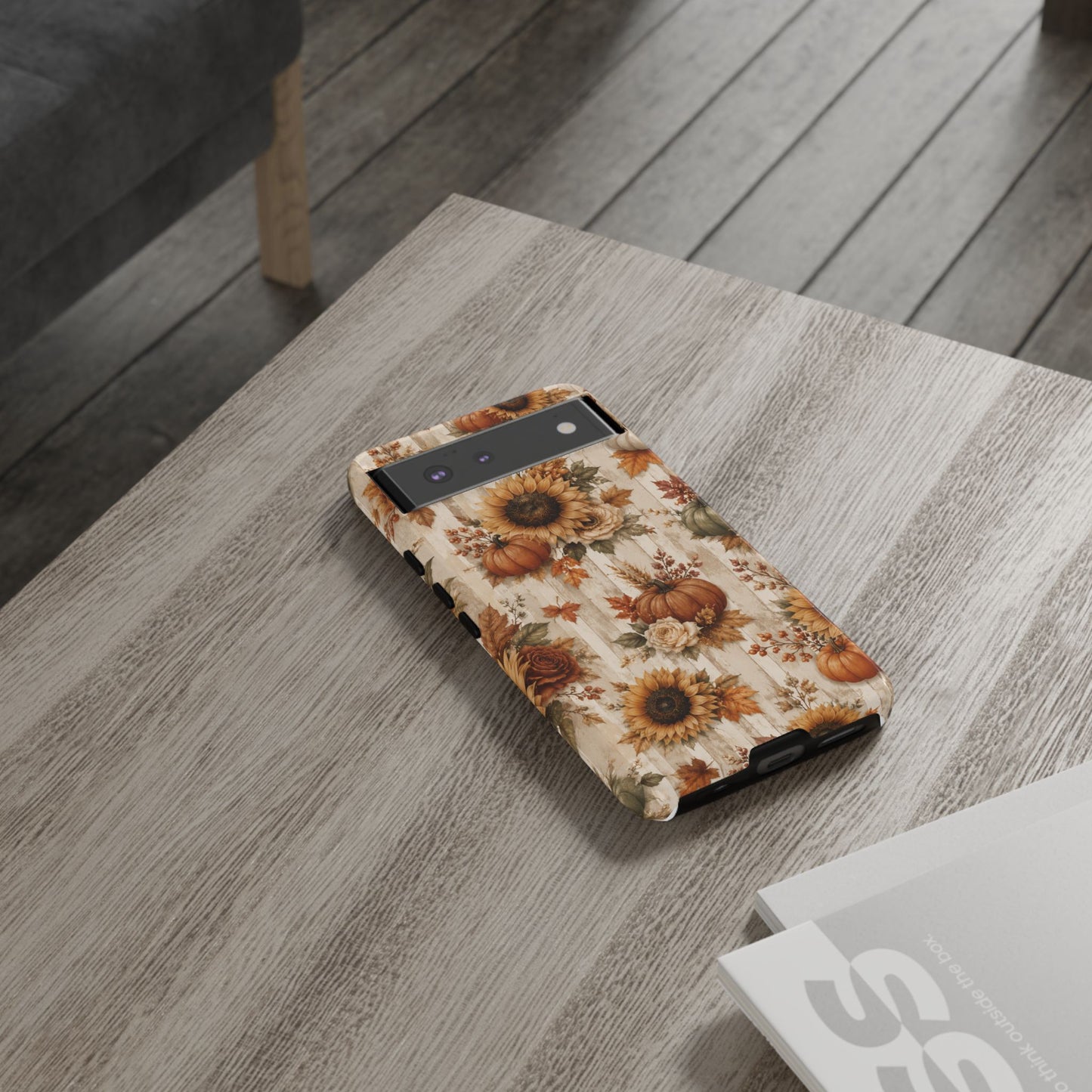 Sunflower Porch Co Autumn Sunflowers and Pumpkins Phone Case | Tough Case