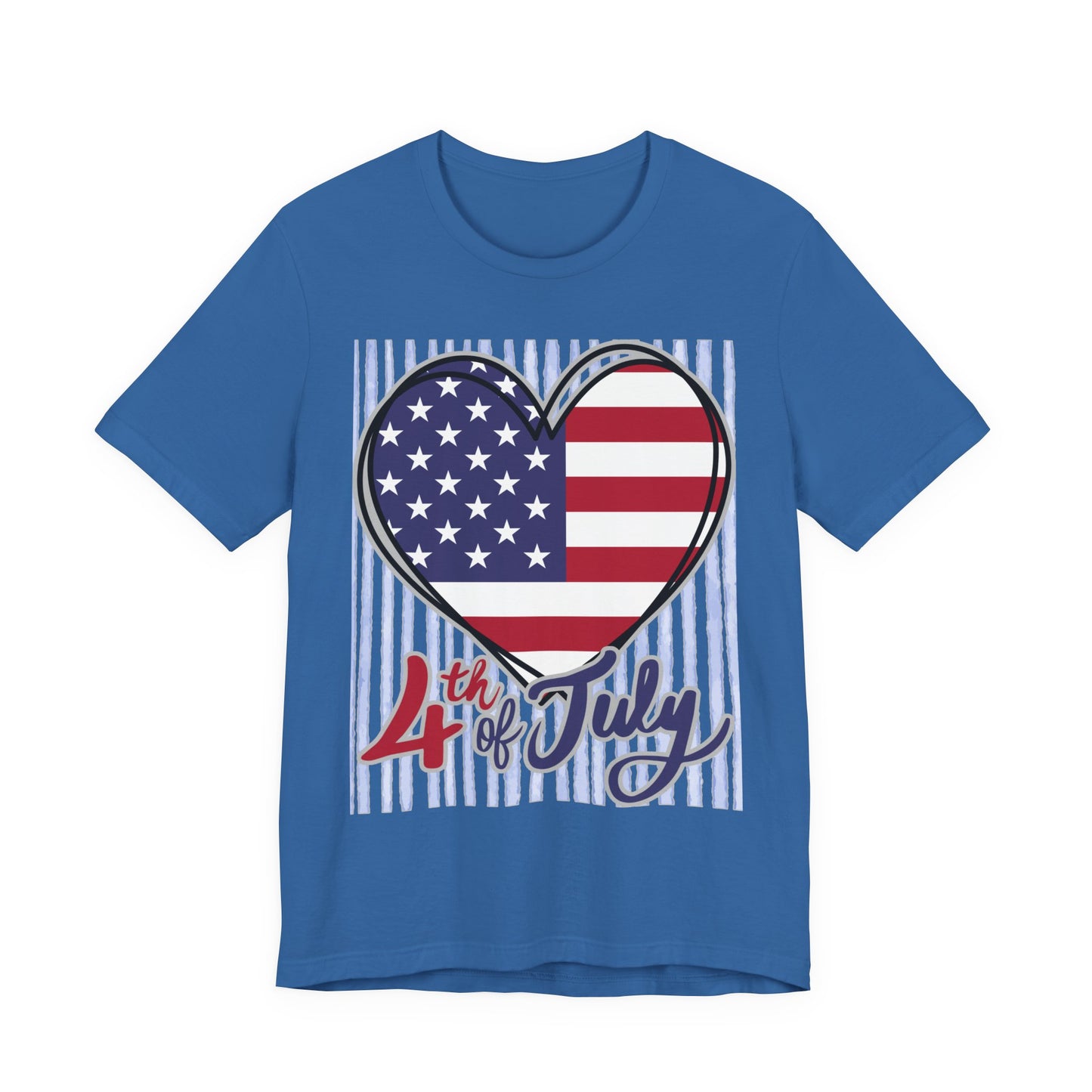 Sunflower Porch Co 4th of July Heart American Flag Tee | Patriotic Independence Day Shirt