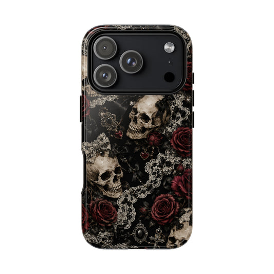 Skull and Red Roses phone case | Tough Cases