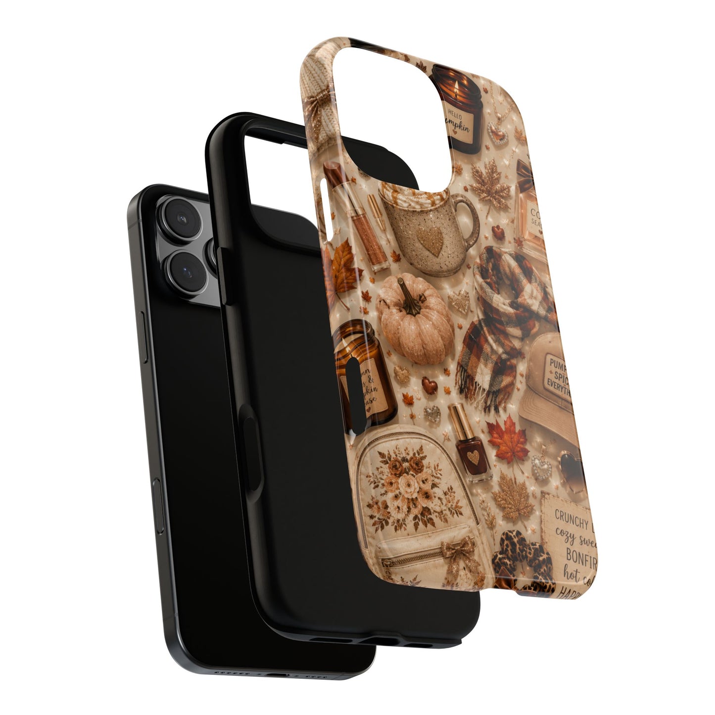 Sunflower Porch Co Cozy Autumn Mug and Pumpkin Pattern Phone Case | Fall Aesthetic
