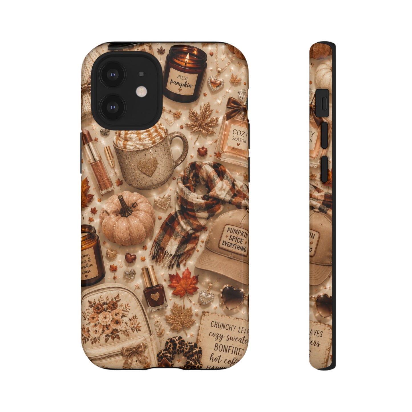 Sunflower Porch Co Cozy Autumn Mug and Pumpkin Pattern Phone Case | Fall Aesthetic