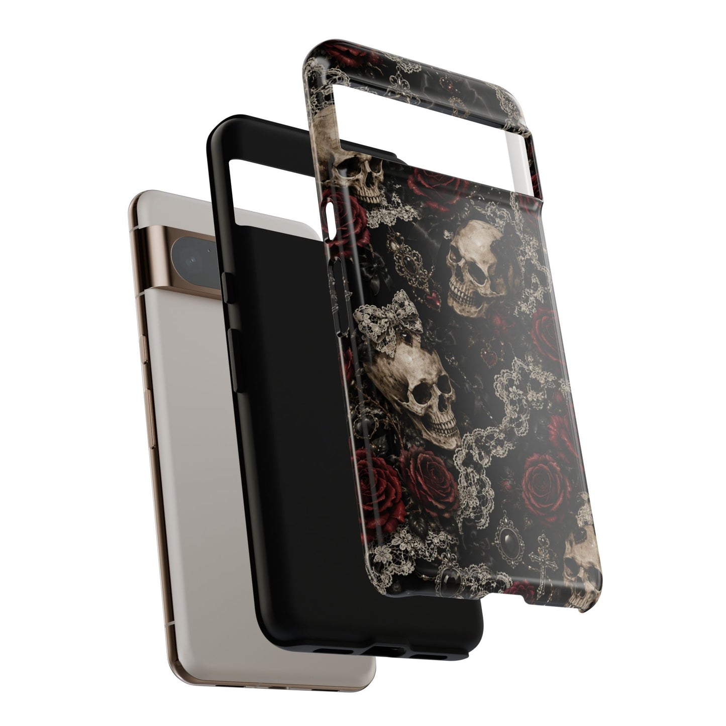 Skull and Red Roses phone case | Tough Cases