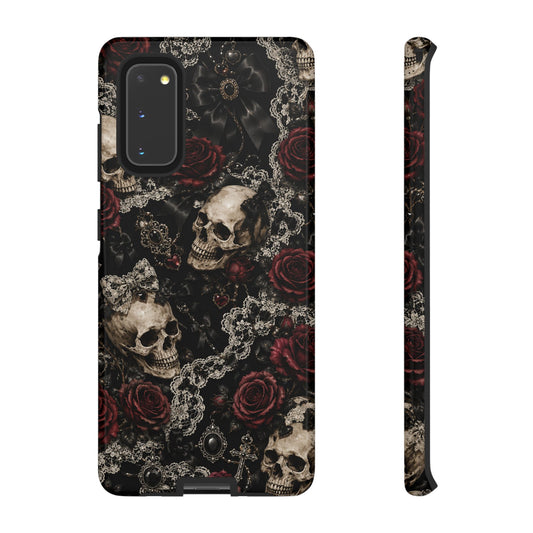 Skull and Red Roses phone case | Tough Cases