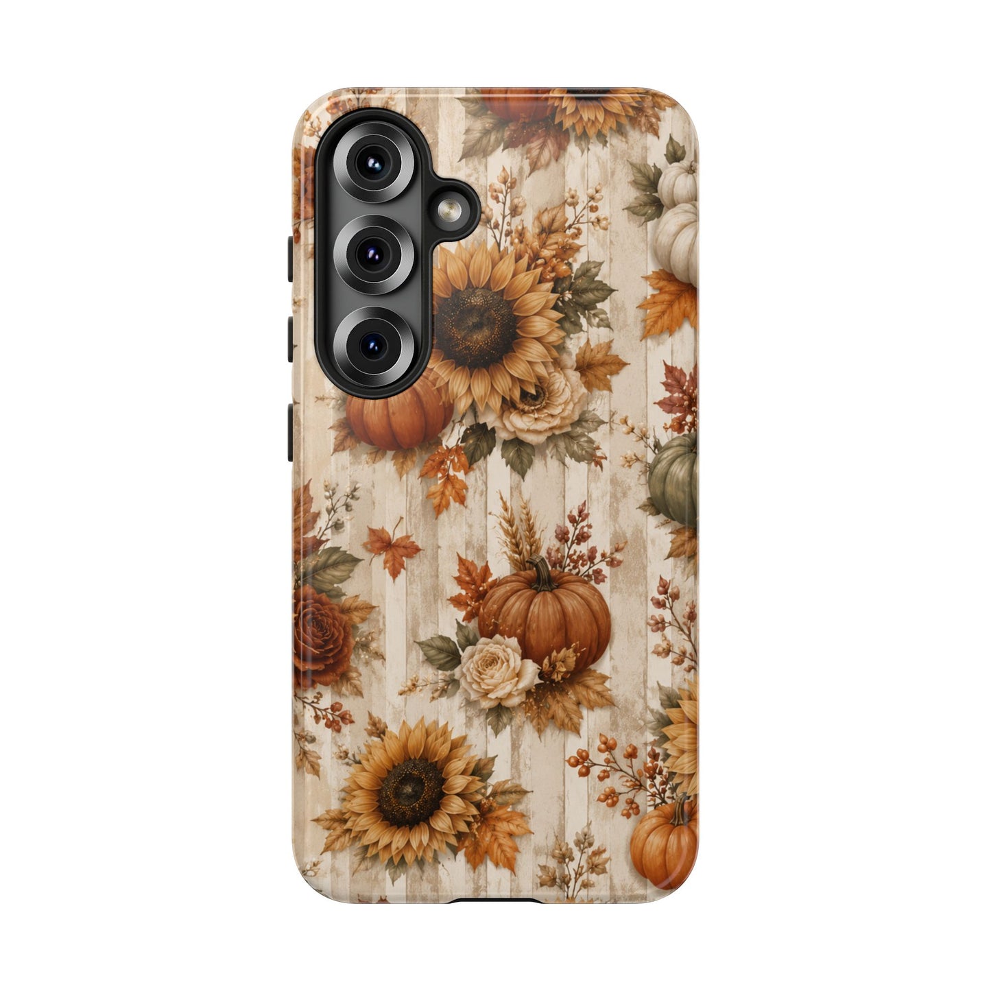 Sunflower Porch Co Autumn Sunflowers and Pumpkins Phone Case | Tough Case