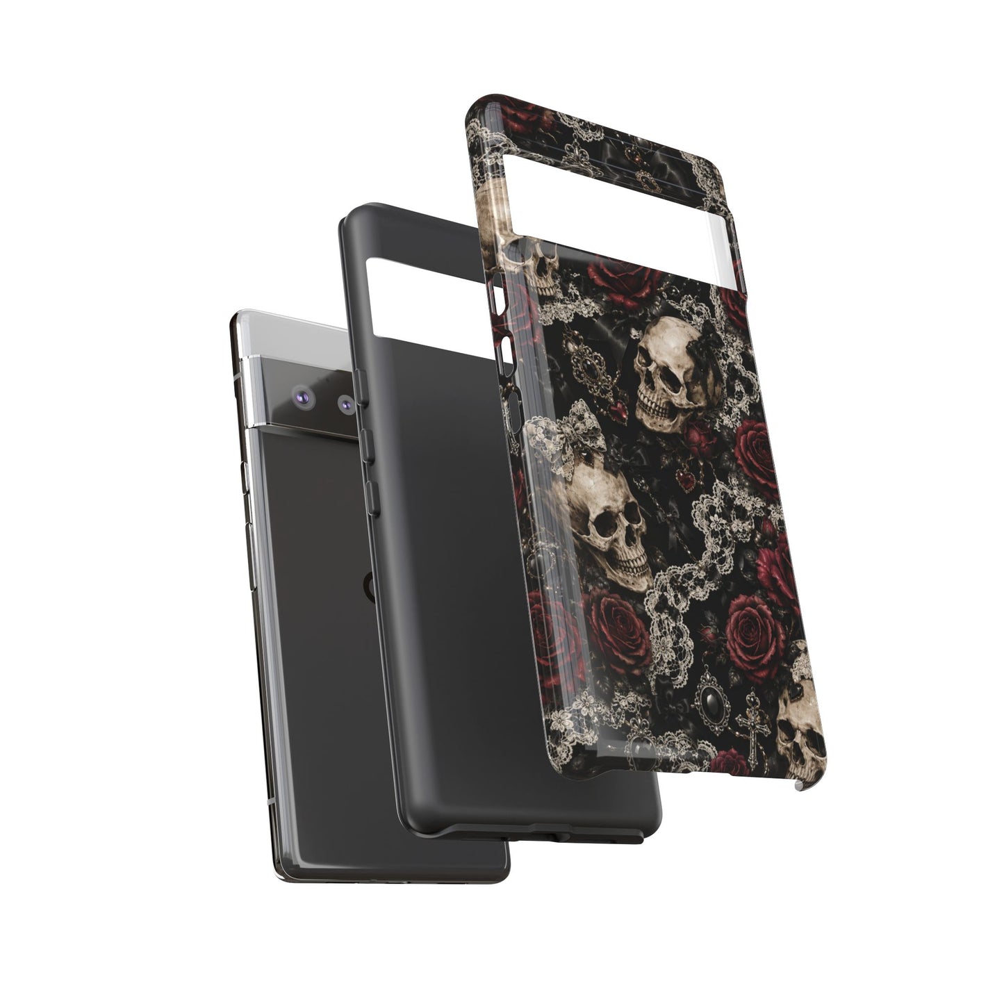 Skull and Red Roses phone case | Tough Cases