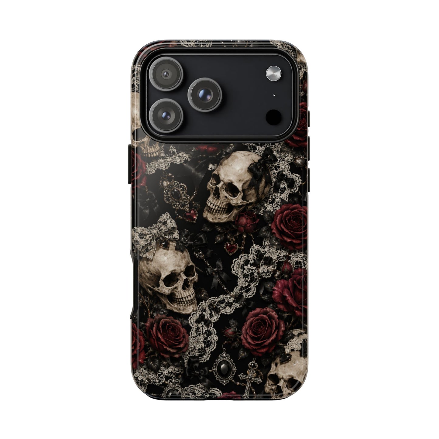 Skull and Red Roses phone case | Tough Cases