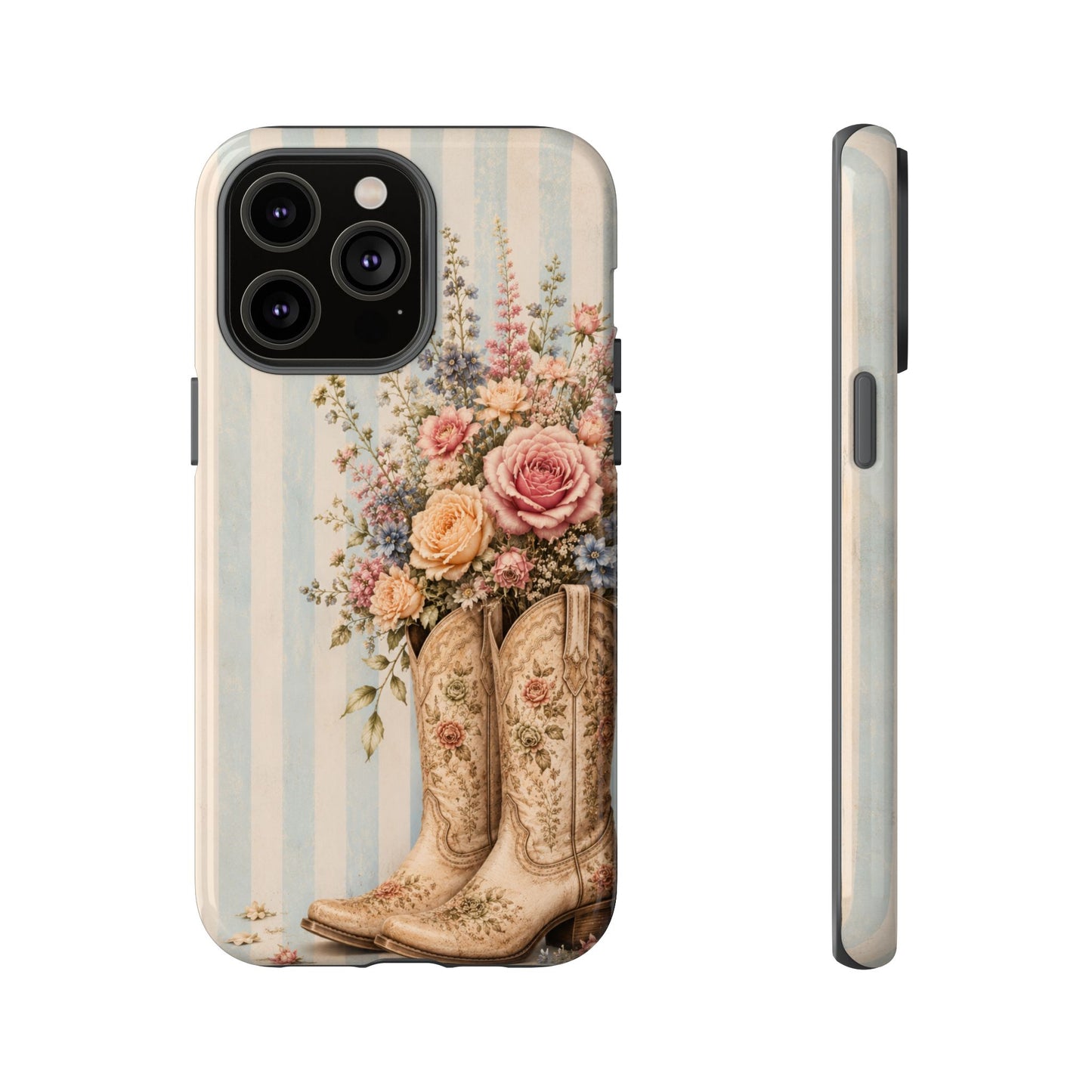 Sunflower Porch Co Vintage Floral Cowboy Boots phone case | iPhone protective case