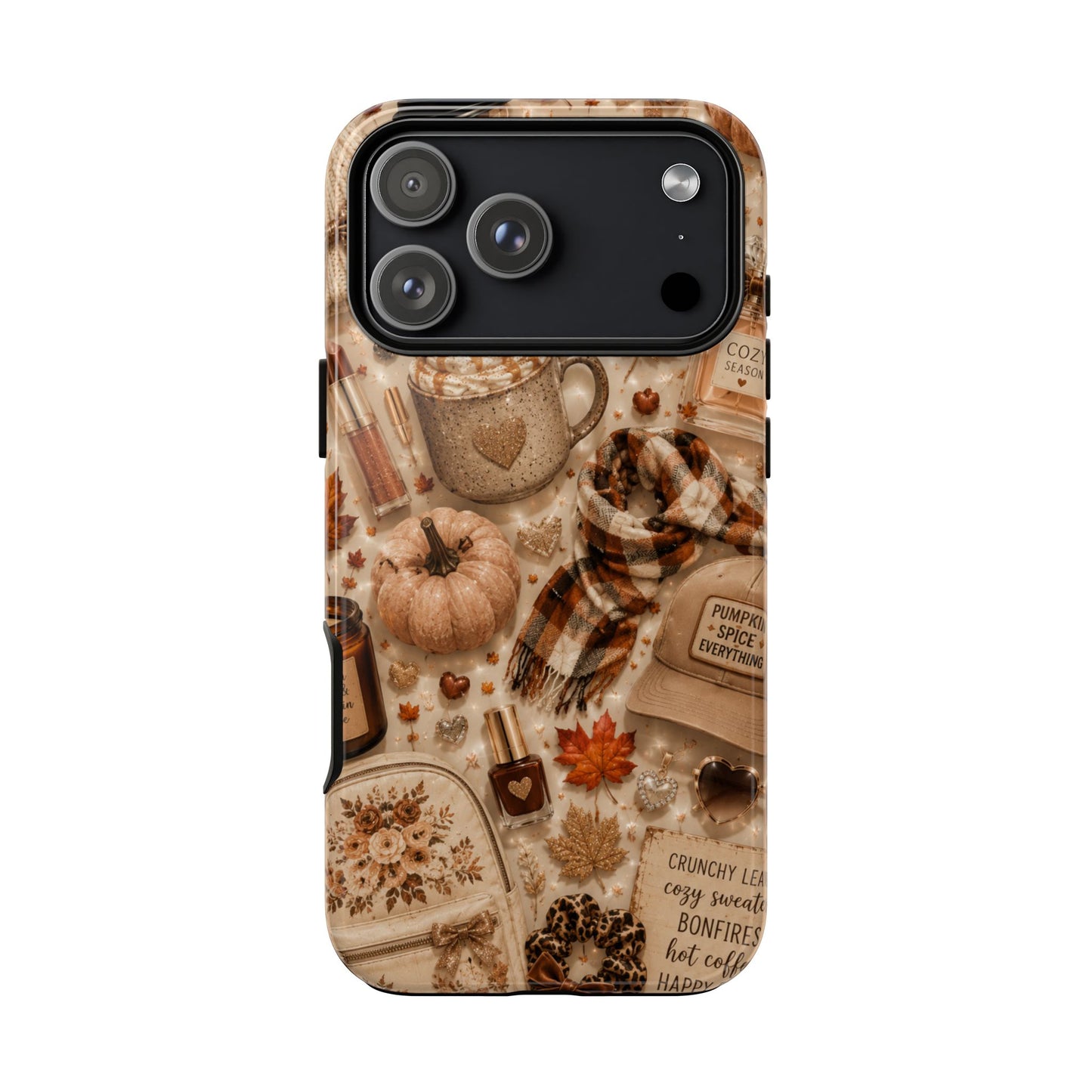 Sunflower Porch Co Cozy Autumn Mug and Pumpkin Pattern Phone Case | Fall Aesthetic