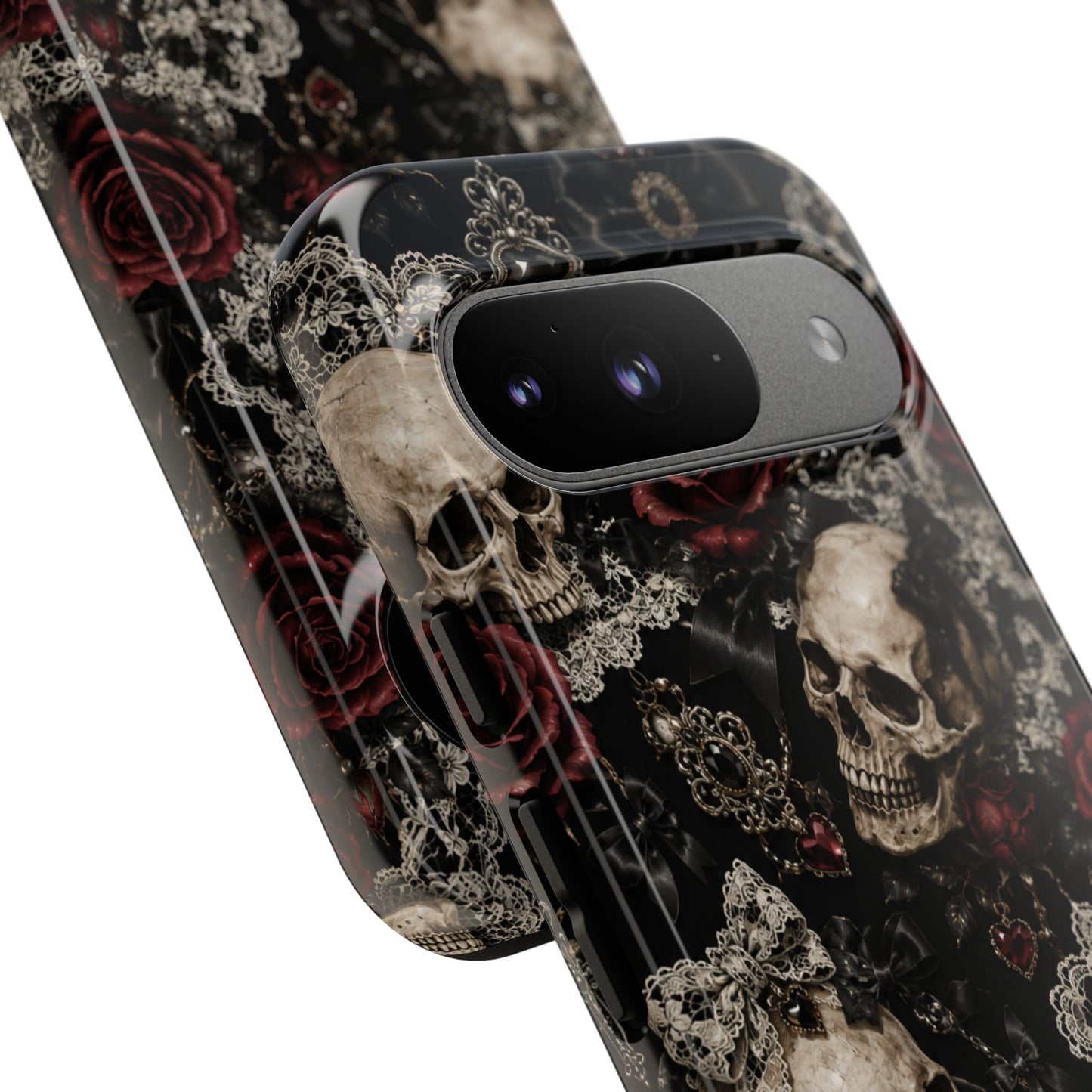 Skull and Red Roses phone case | Tough Cases