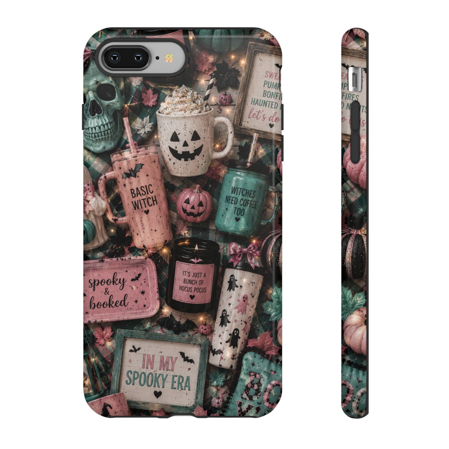 Sunflower Porch Co Spooky Mugs & Pumpkins Tough Cases | Halloween Collage Phone Case