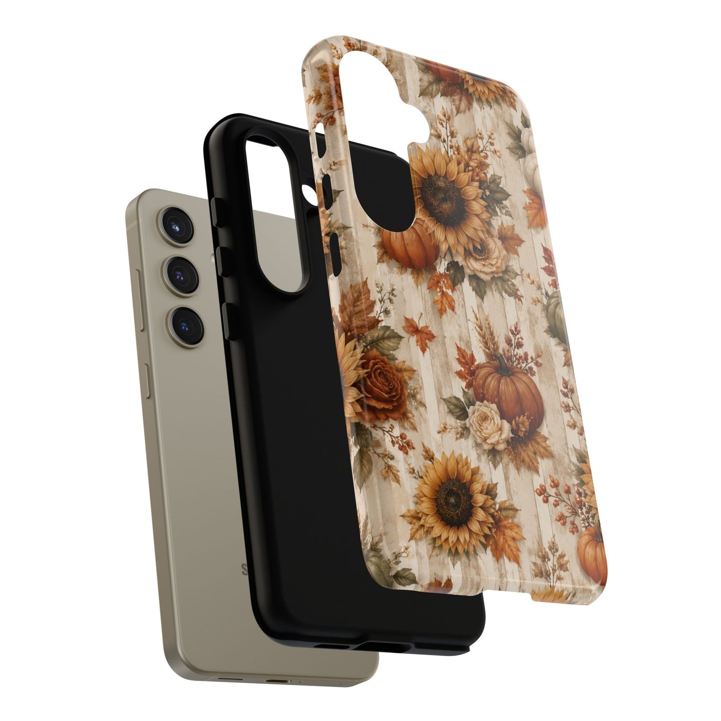 Sunflower Porch Co Autumn Sunflowers and Pumpkins Phone Case | Tough Case