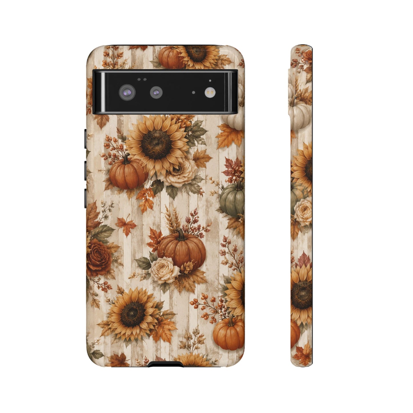 Sunflower Porch Co Autumn Sunflowers and Pumpkins Phone Case | Tough Case