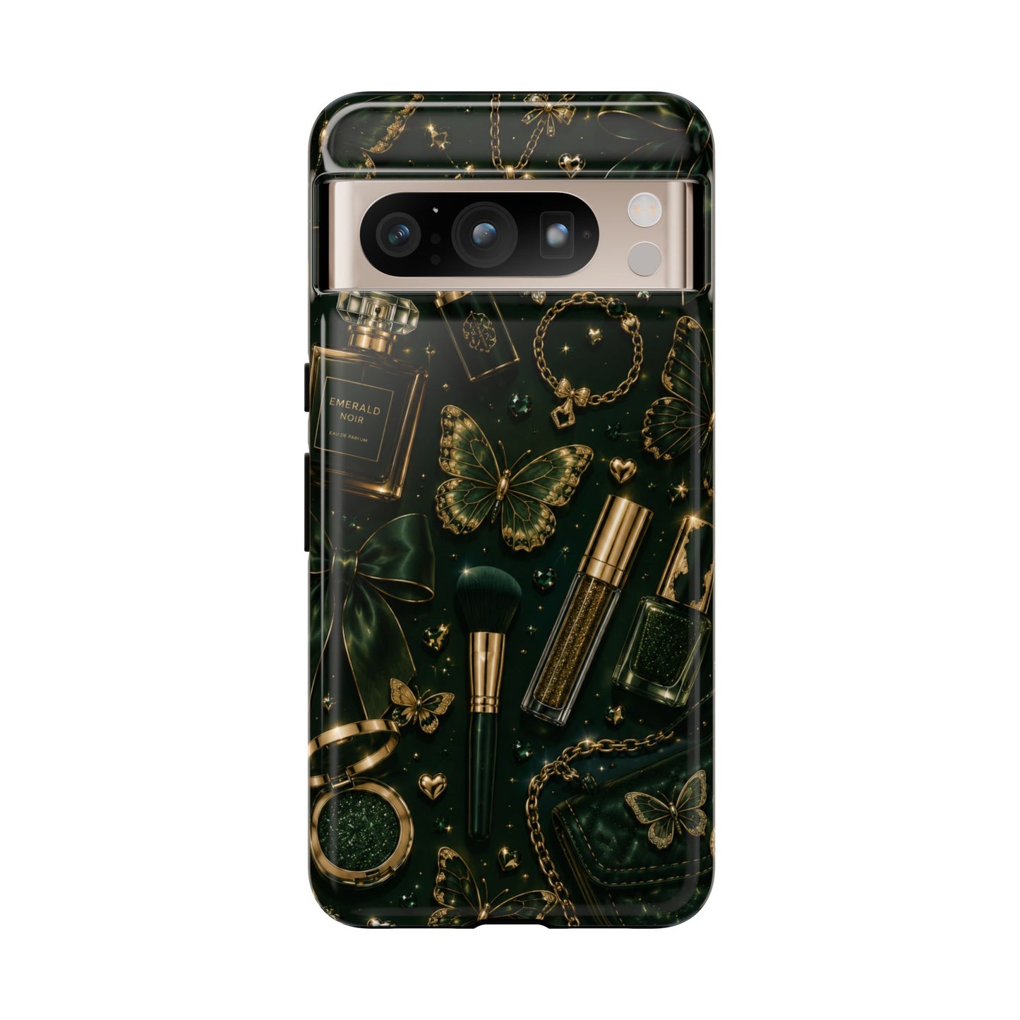 Sunflower Porch Co Vintage Gold Makeup Pattern Phone Case | Tough Case