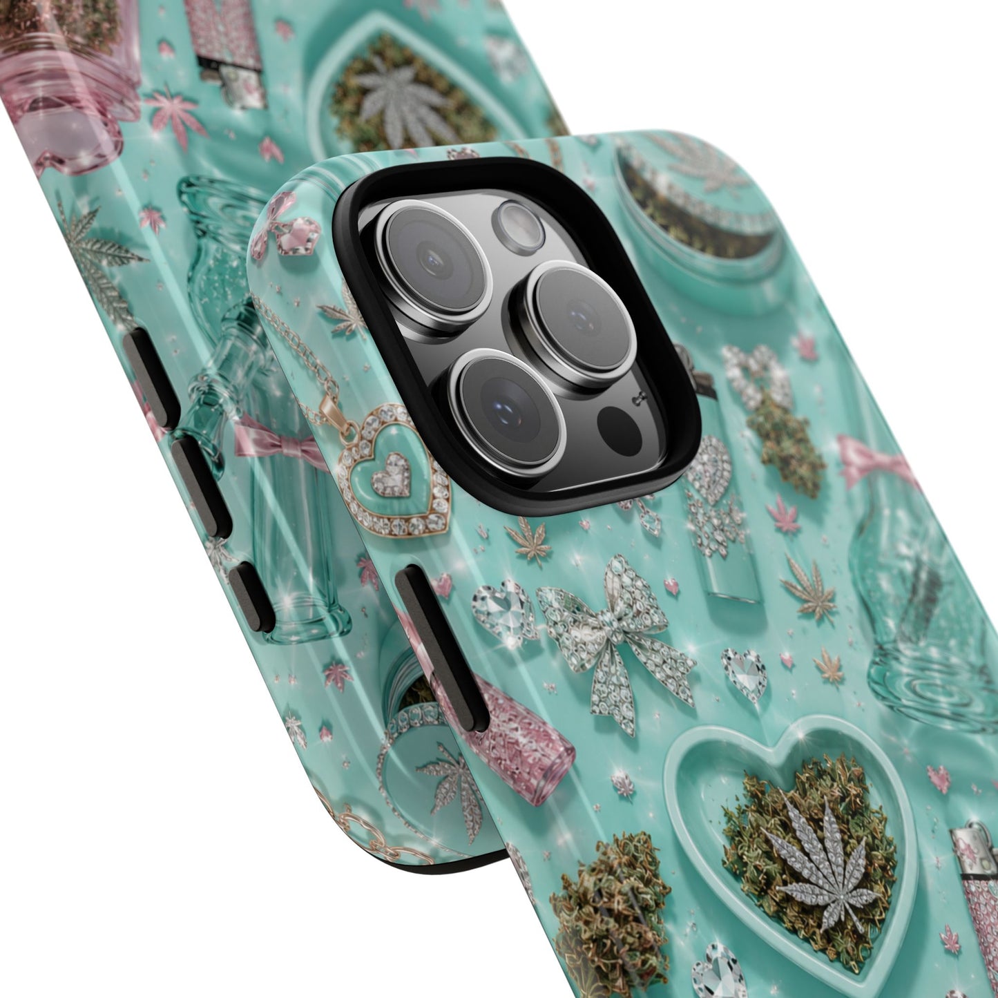 Sunflower Porch Co Mint Cannabis Pattern Phone Case | Tough Case