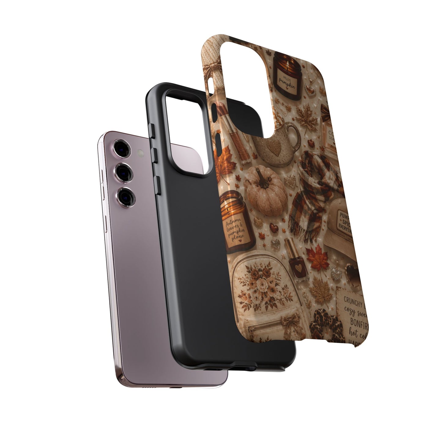 Sunflower Porch Co Cozy Autumn Mug and Pumpkin Pattern Phone Case | Fall Aesthetic