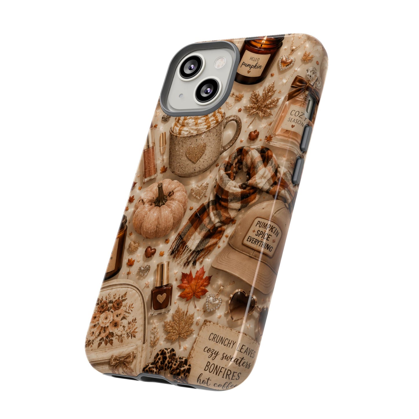Sunflower Porch Co Cozy Autumn Mug and Pumpkin Pattern Phone Case | Fall Aesthetic
