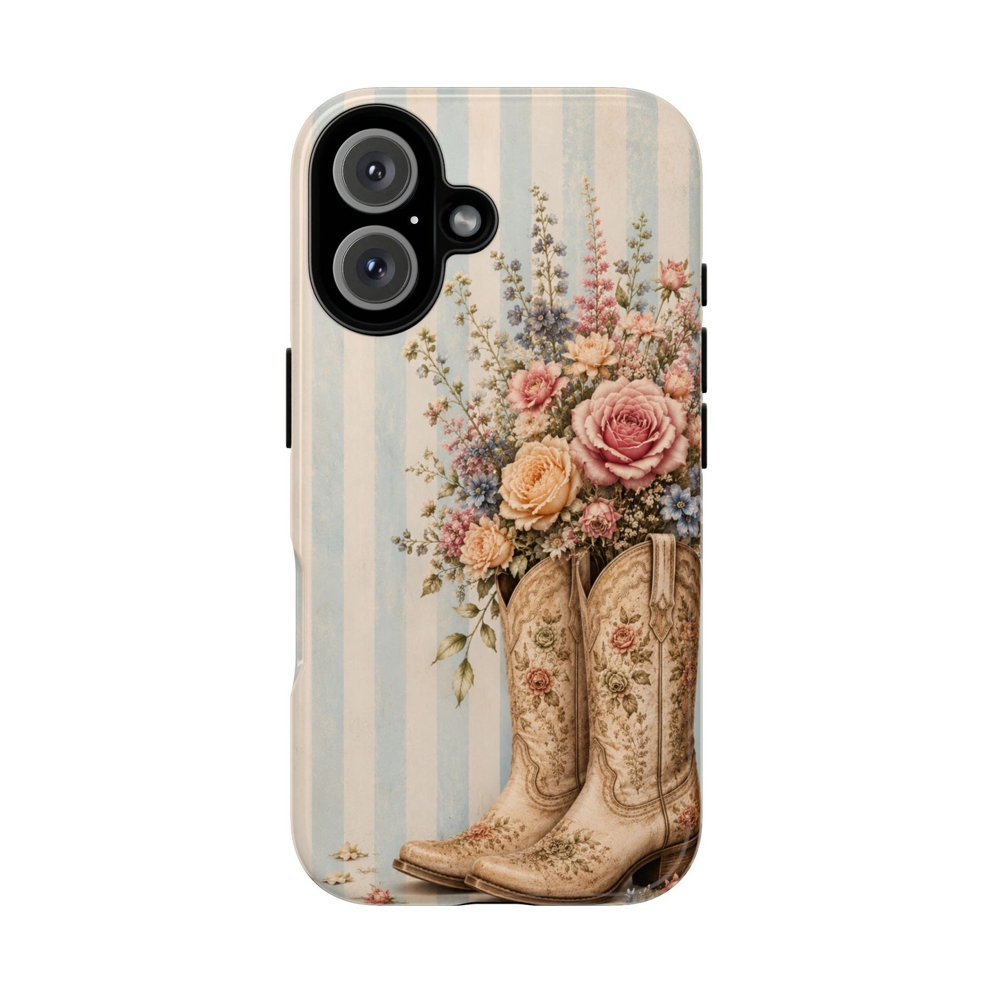 Sunflower Porch Co Vintage Floral Cowboy Boots phone case | iPhone protective case