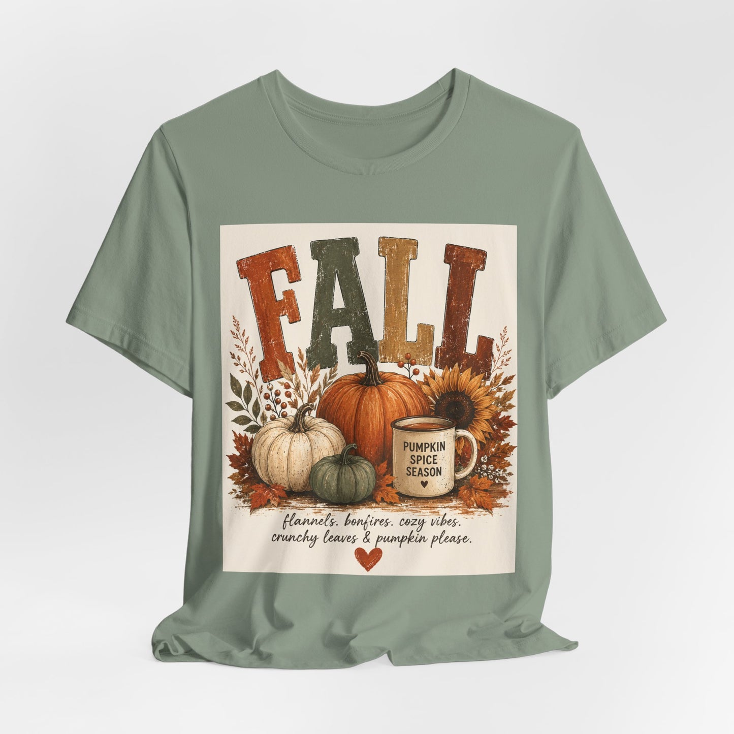 Sunflower Porch Co Fall Pumpkin Harvest T-Shirt | Pumpkin Spice Season Tee