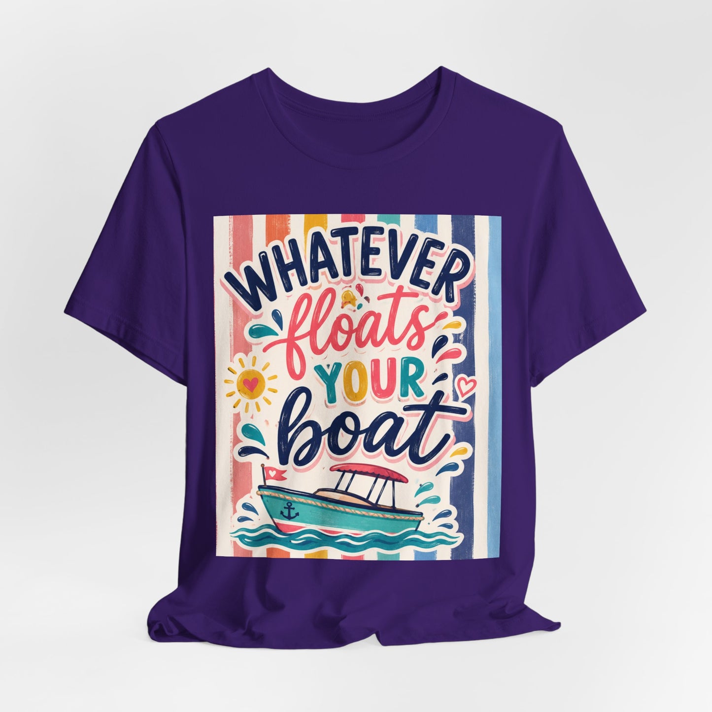 Sunflower Porch Co. Whatever Floats Your Boat T-Shirt – Nautical Summer Boat Graphic Tee