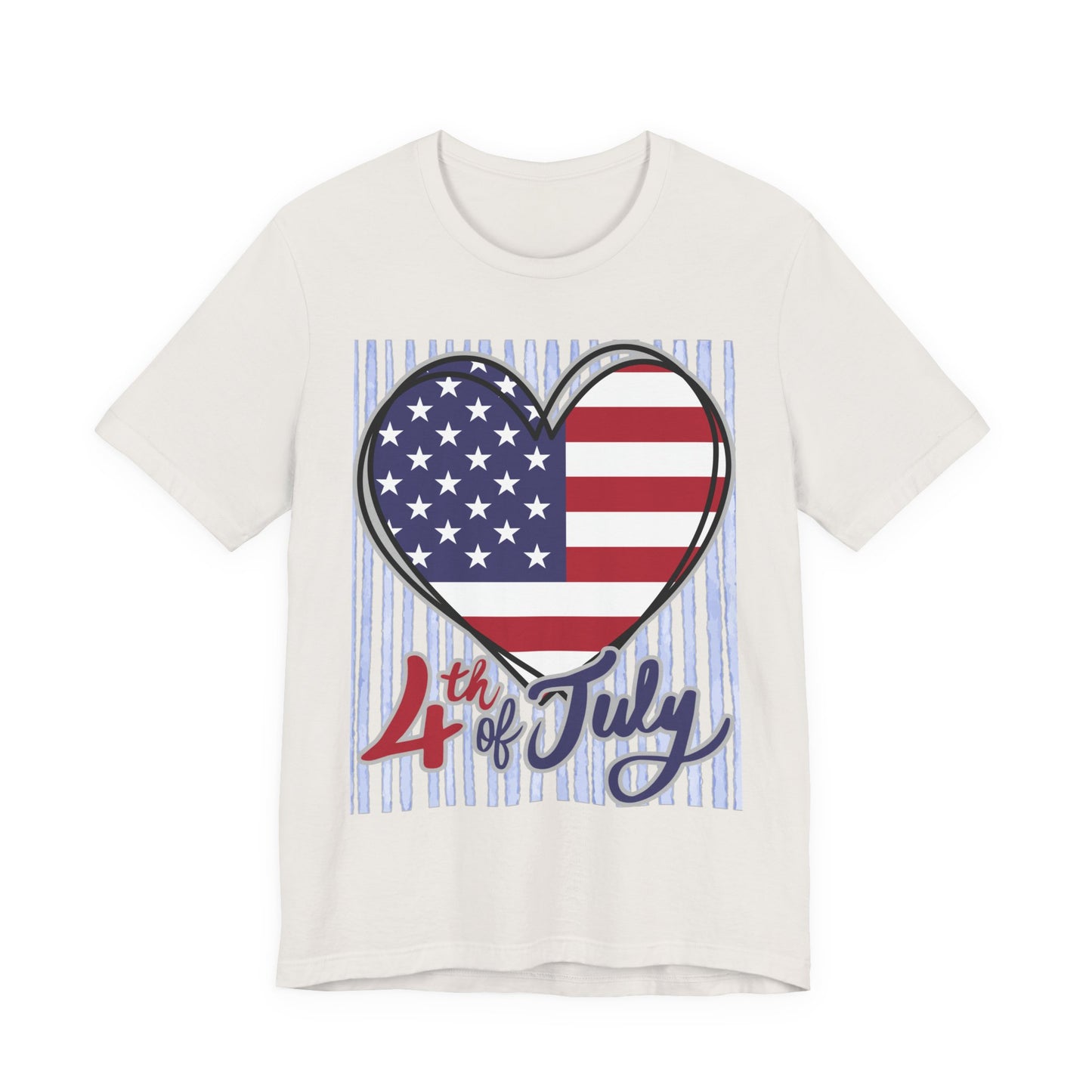 Sunflower Porch Co 4th of July Heart American Flag Tee | Patriotic Independence Day Shirt