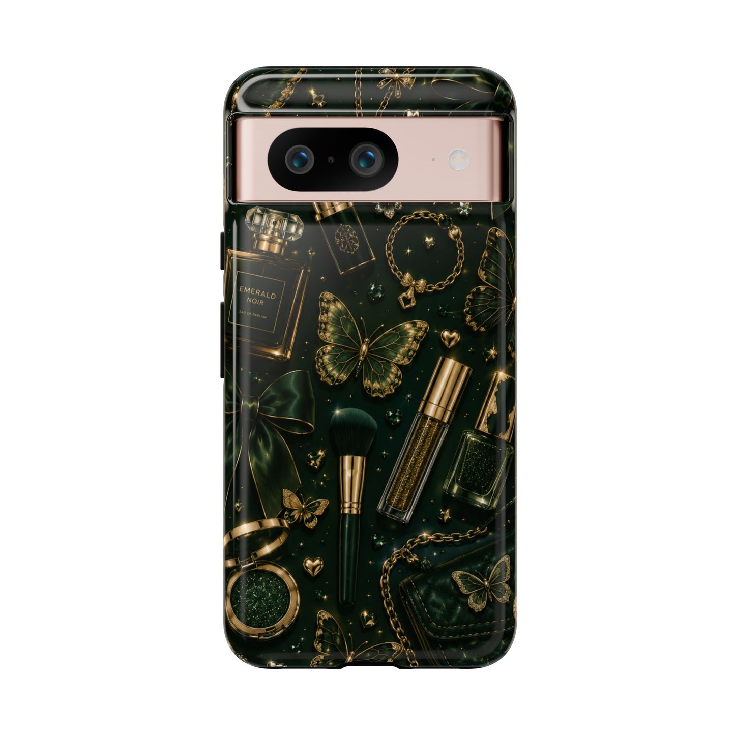 Sunflower Porch Co Vintage Gold Makeup Pattern Phone Case | Tough Case