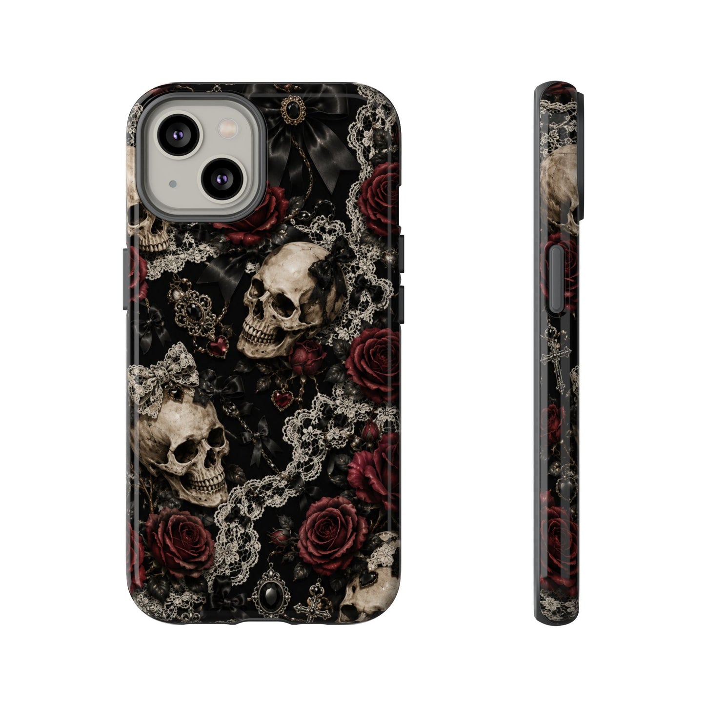 Skull and Red Roses phone case | Tough Cases