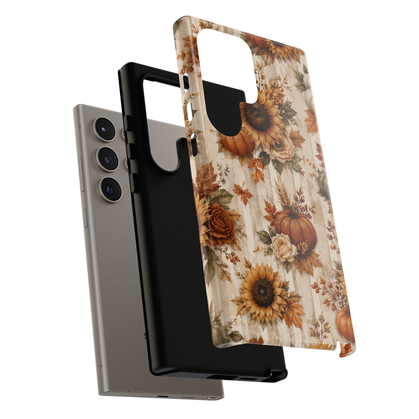 Sunflower Porch Co Autumn Sunflowers and Pumpkins Phone Case | Tough Case