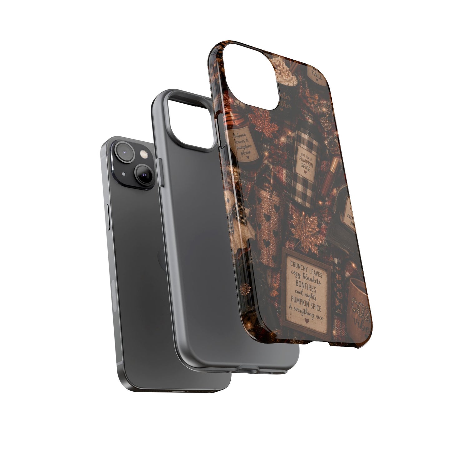Sunflower Porch Co Cozy Pumpkin Spice Pattern Phone Case | Tough Cases