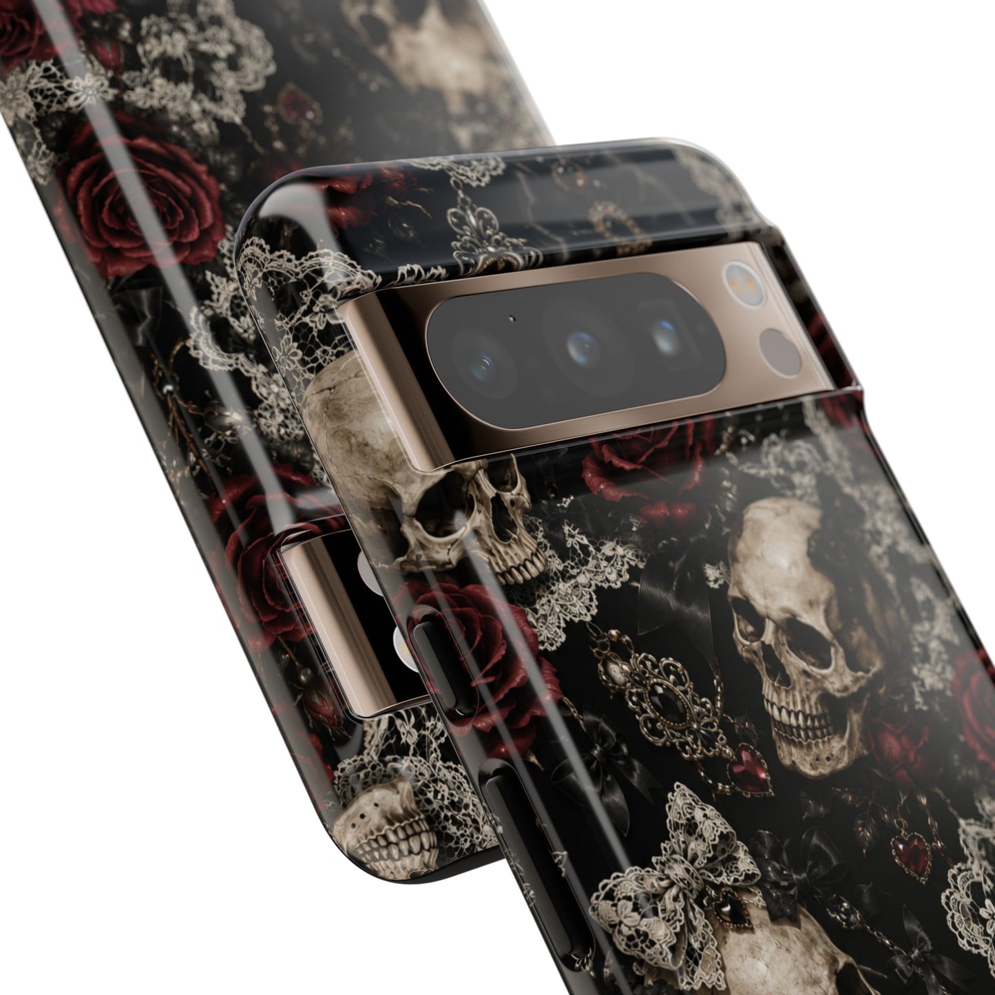 Skull and Red Roses phone case | Tough Cases
