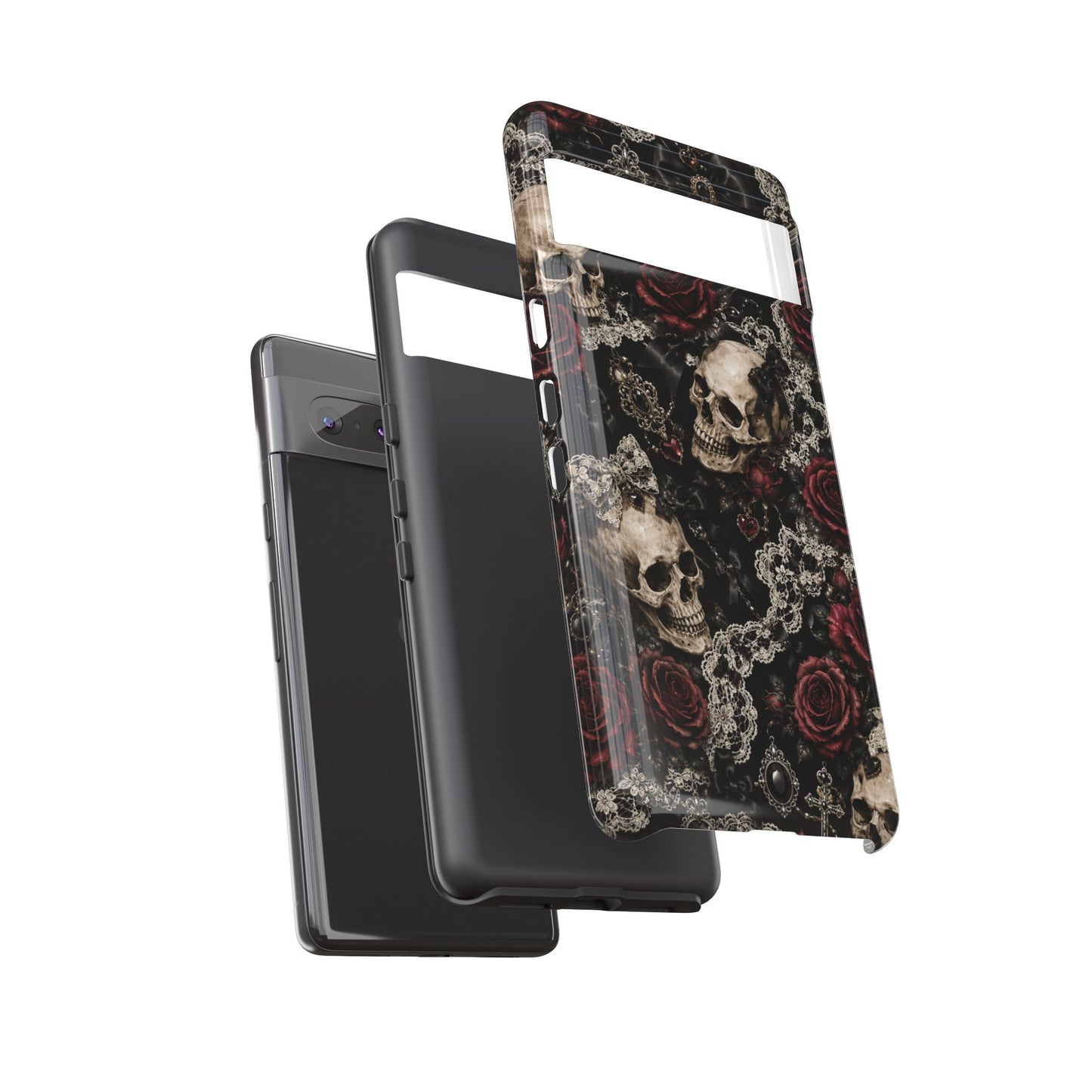 Skull and Red Roses phone case | Tough Cases