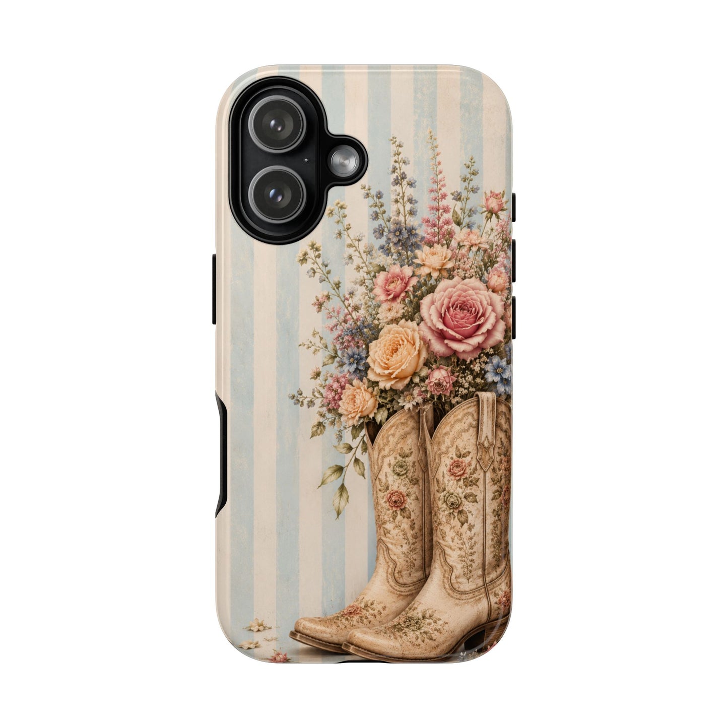 Sunflower Porch Co Vintage Floral Cowboy Boots phone case | iPhone protective case