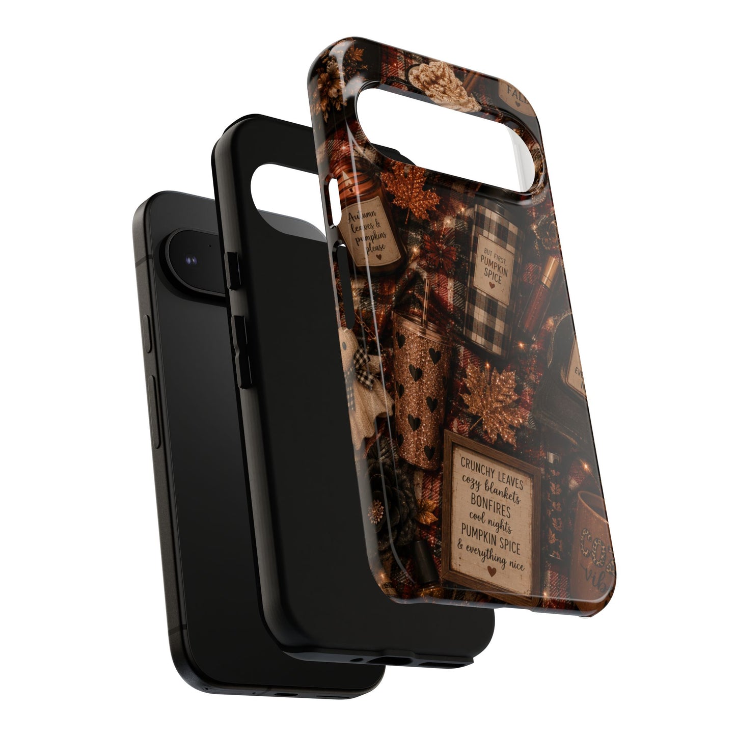 Sunflower Porch Co Cozy Pumpkin Spice Pattern Phone Case | Tough Cases