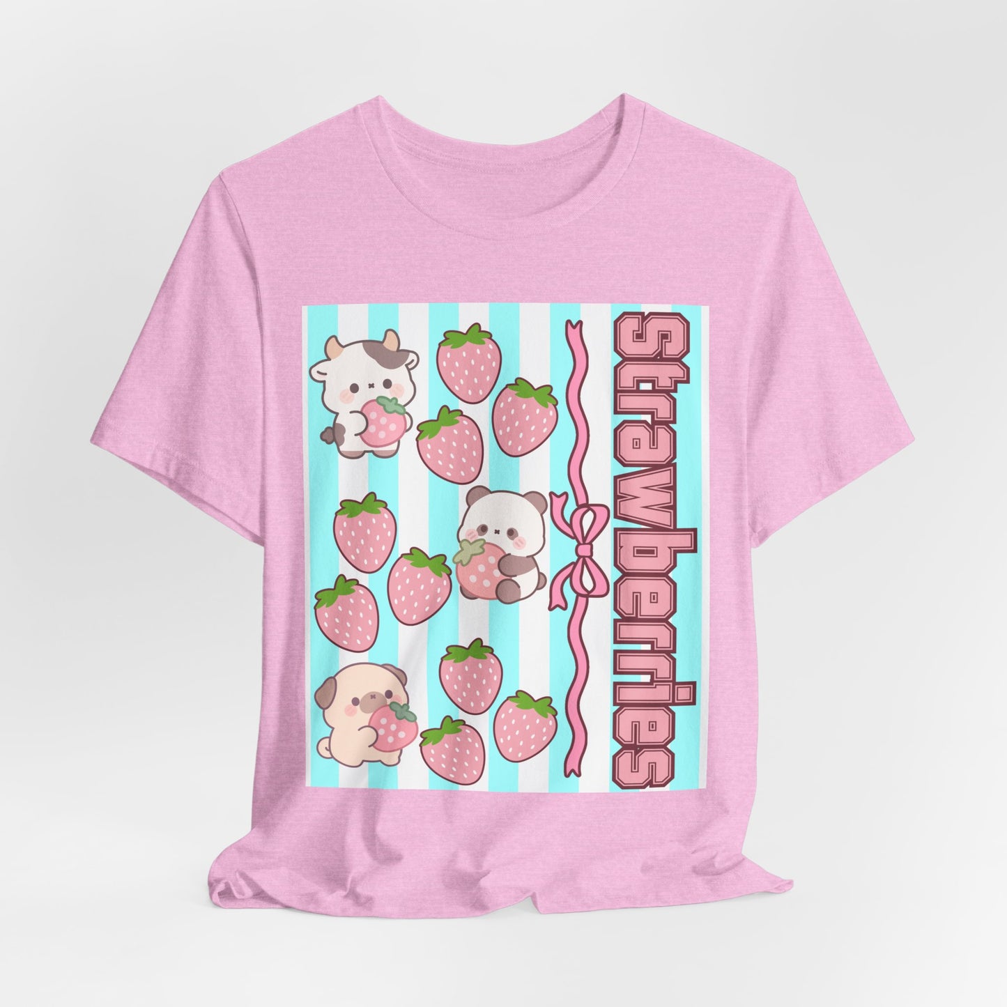 SunflowerPorchCo Kawaii Strawberry Puppies tee | Cute Strawberries and Puppies graphic tee