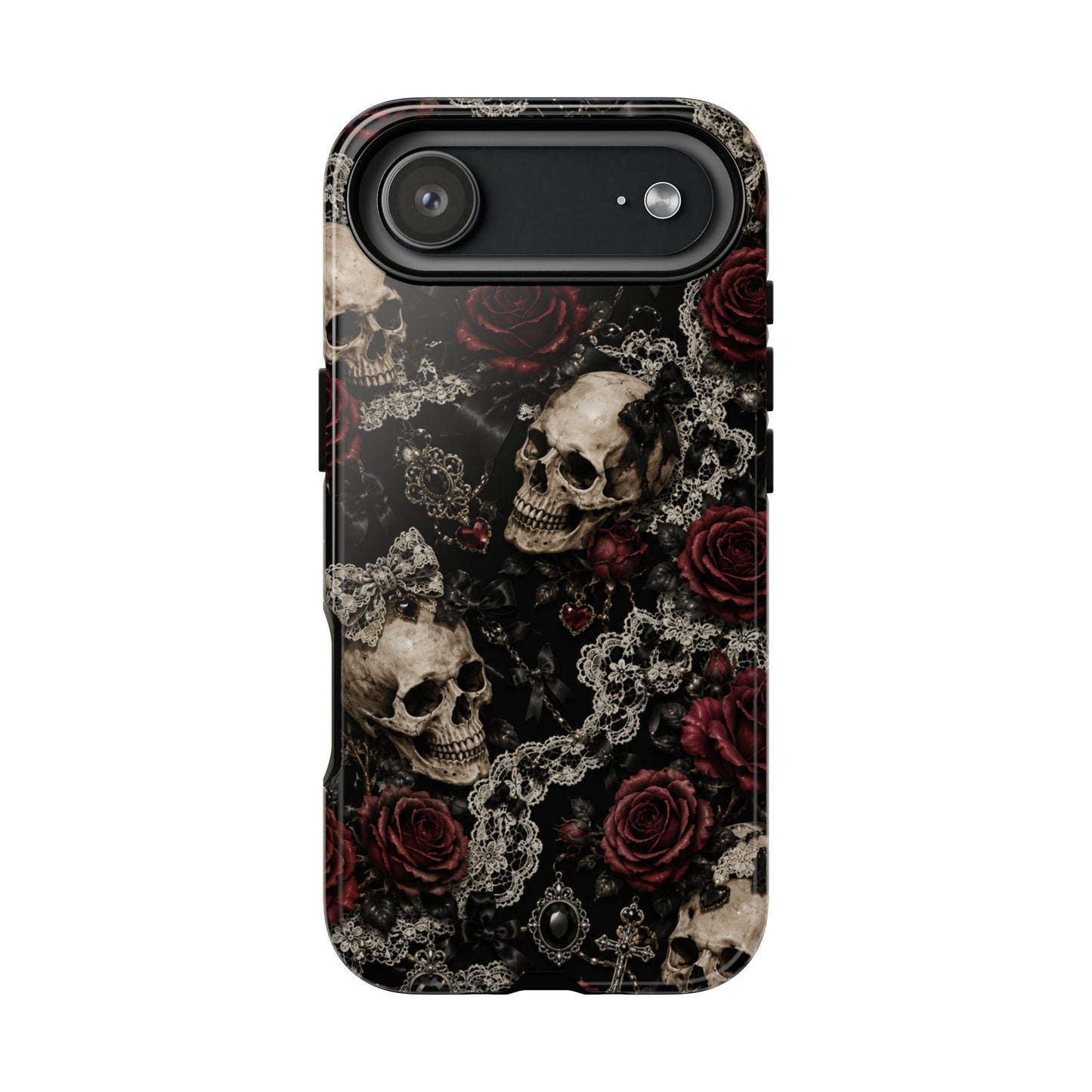 Skull and Red Roses phone case | Tough Cases