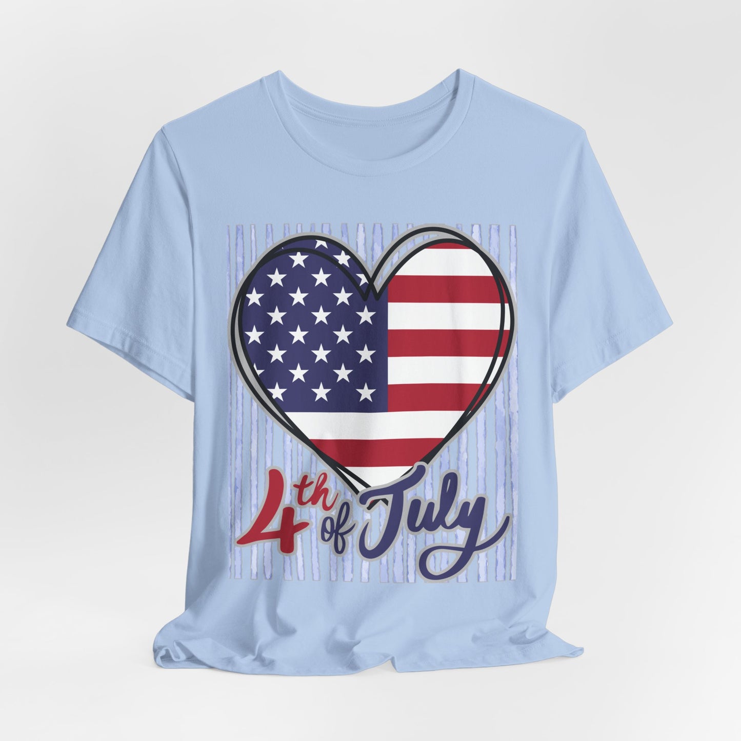 Sunflower Porch Co 4th of July Heart American Flag Tee | Patriotic Independence Day Shirt