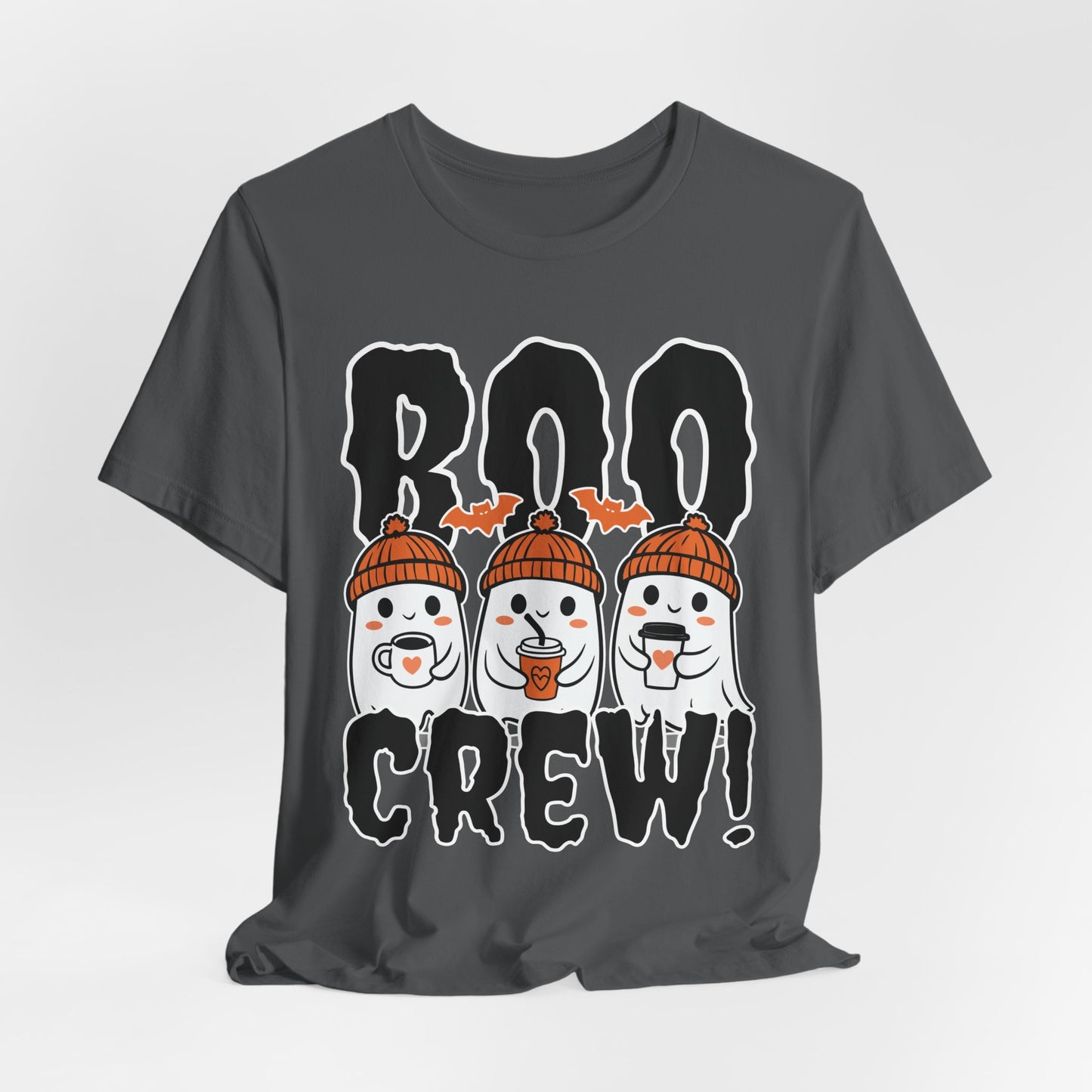 Boo Crew Ghosts Tee | Halloween ghosts wearing beanies, spooky lettering