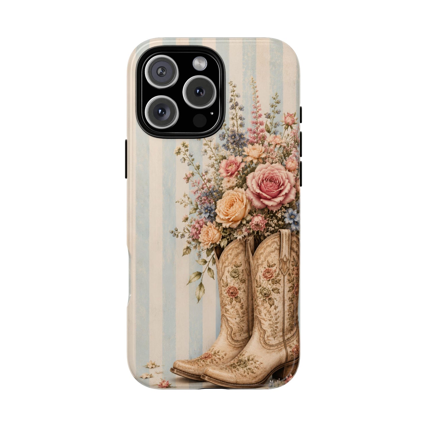 Sunflower Porch Co Vintage Floral Cowboy Boots phone case | iPhone protective case