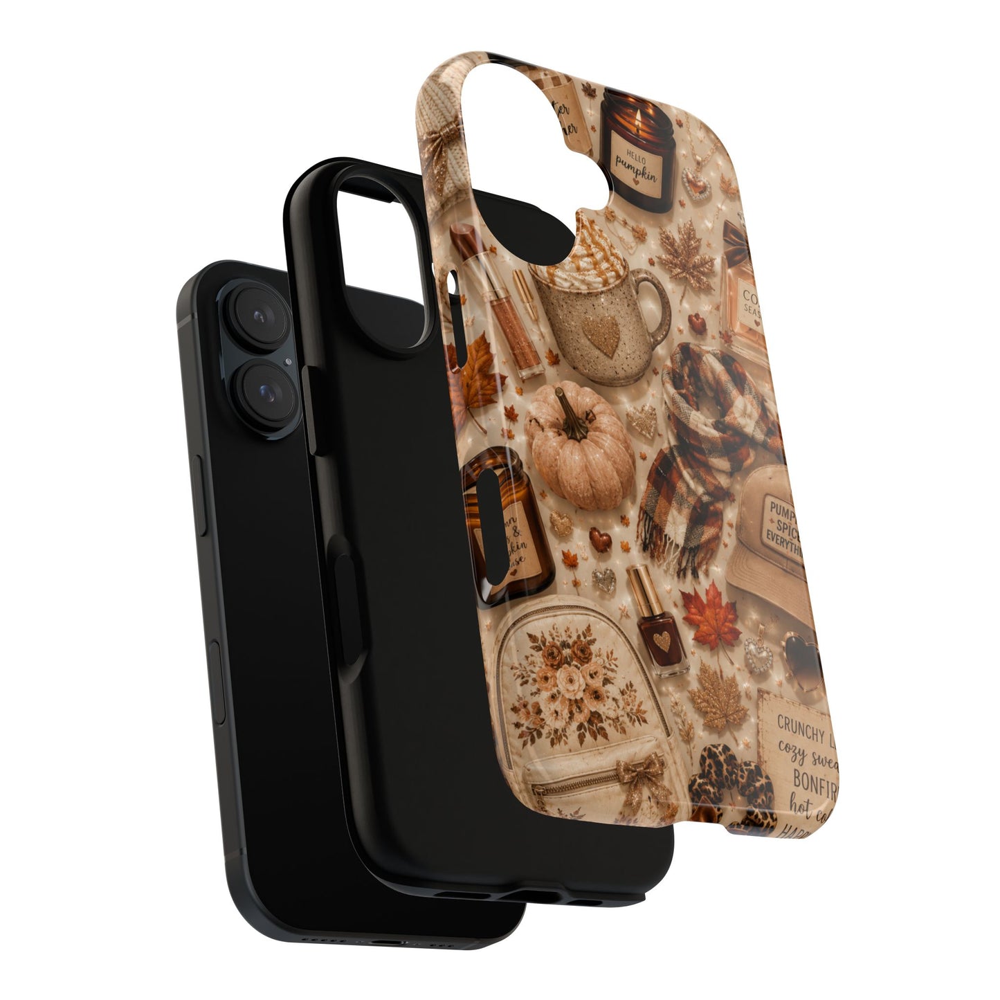 Sunflower Porch Co Cozy Autumn Mug and Pumpkin Pattern Phone Case | Fall Aesthetic
