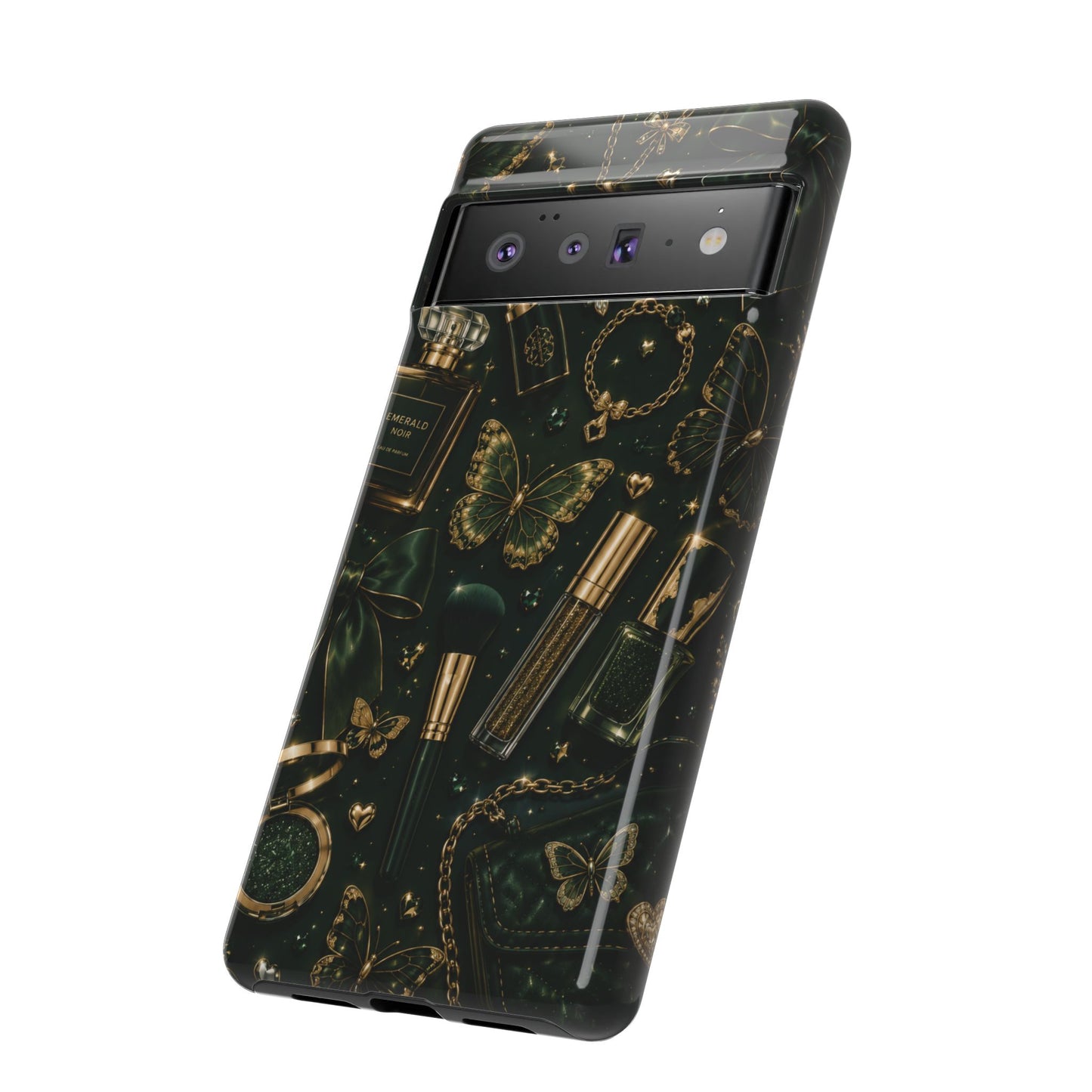 Sunflower Porch Co Vintage Gold Makeup Pattern Phone Case | Tough Case