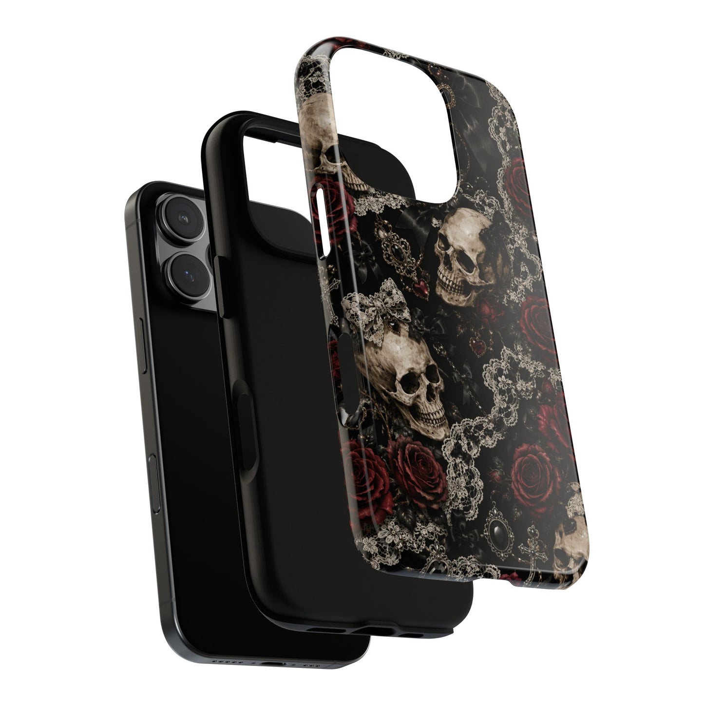 Skull and Red Roses phone case | Tough Cases