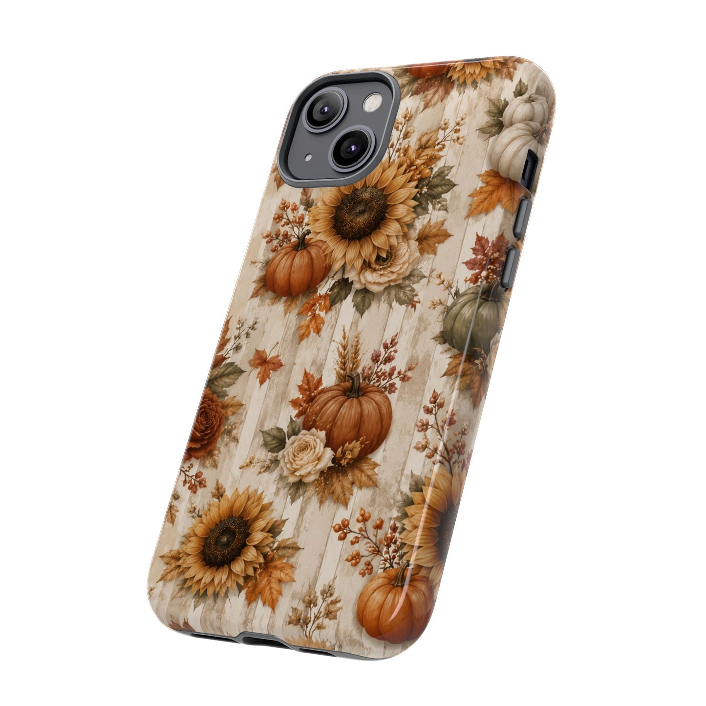 Sunflower Porch Co Autumn Sunflowers and Pumpkins Phone Case | Tough Case