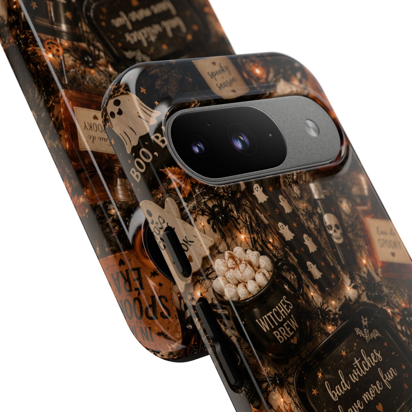 Sunflower Porch Co Halloween Collage phone case | spooky pumpkin witchy design