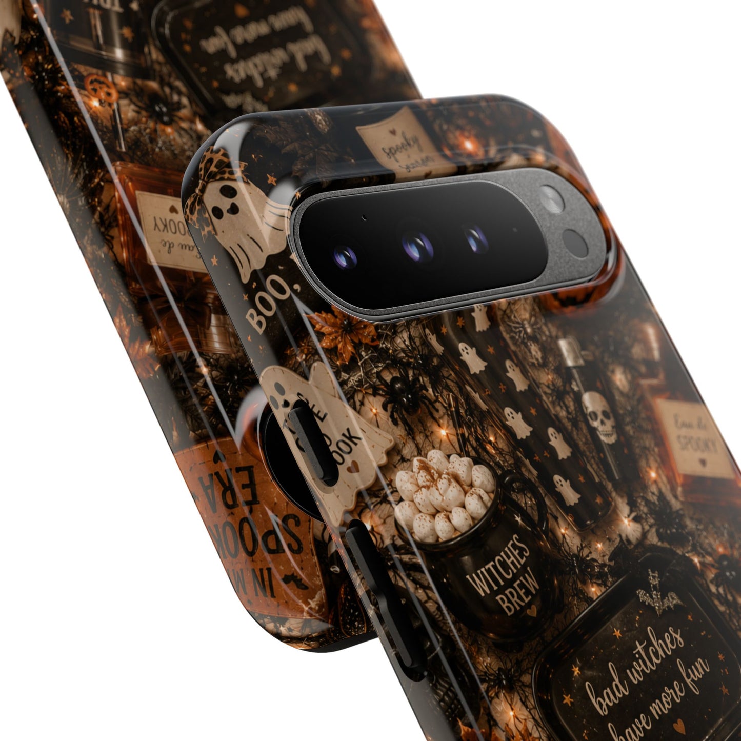 Sunflower Porch Co Halloween Collage phone case | spooky pumpkin witchy design