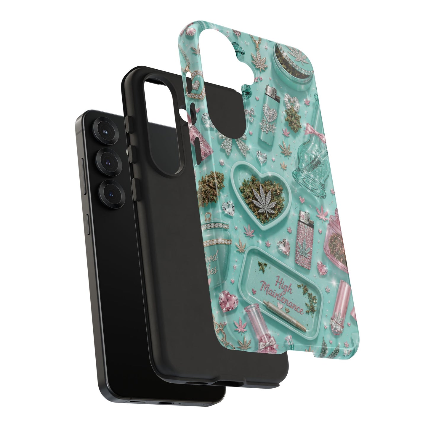 Sunflower Porch Co Mint Cannabis Pattern Phone Case | Tough Case